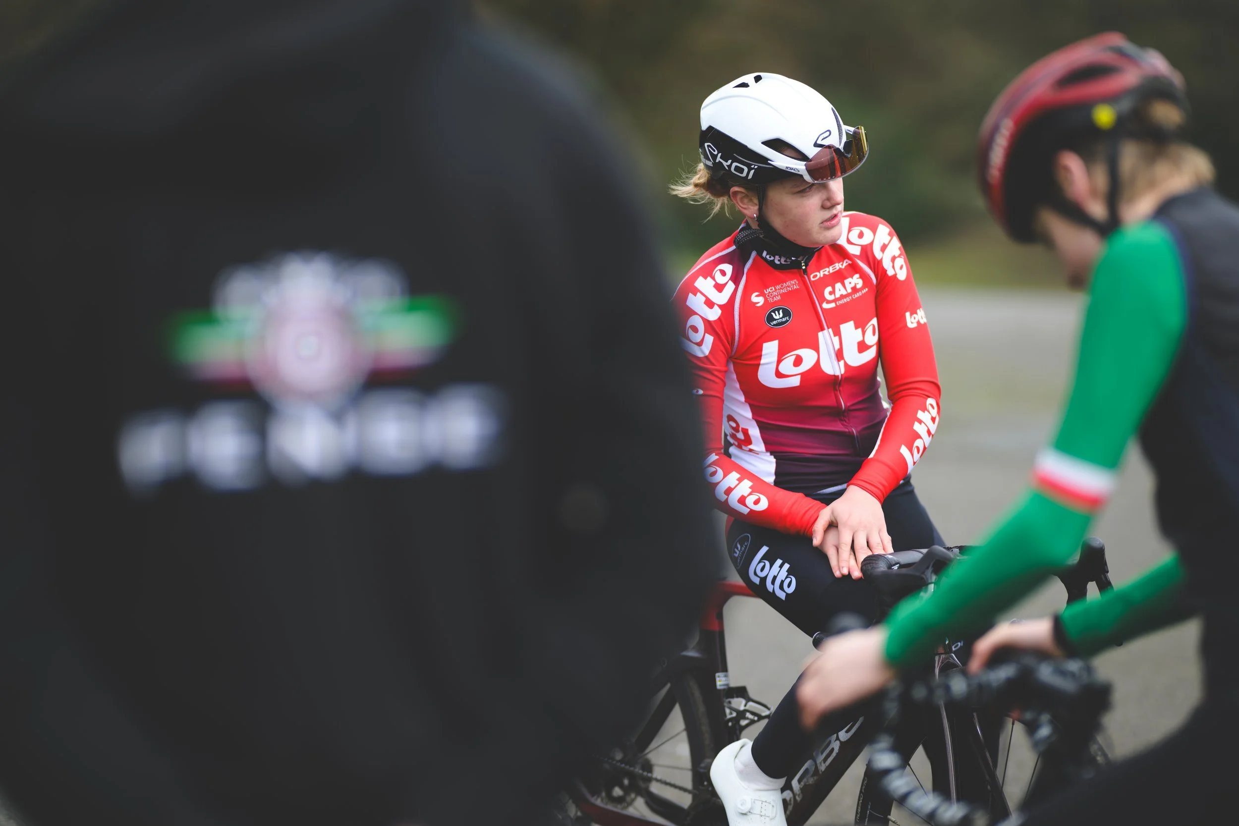 Editorial portraits for Penge Cycle Club, South East London. Cyclist turned pro returns to her old club inspiring a whole new generation of riders.