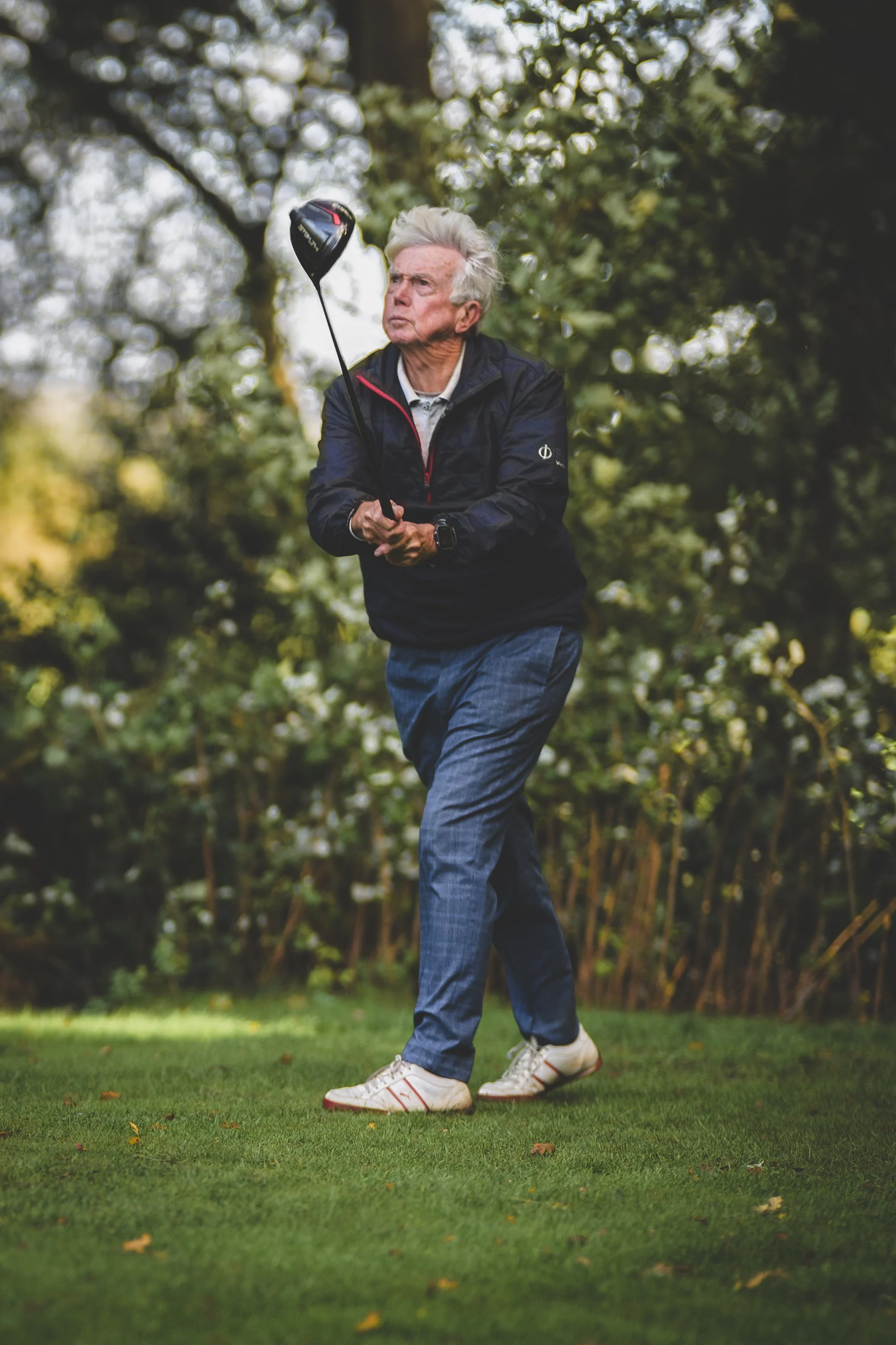Mid swing portrait shot taken while photographing/documenting The Clem Dalton Trophy for Limpsfield Golf Club, UK. 2026