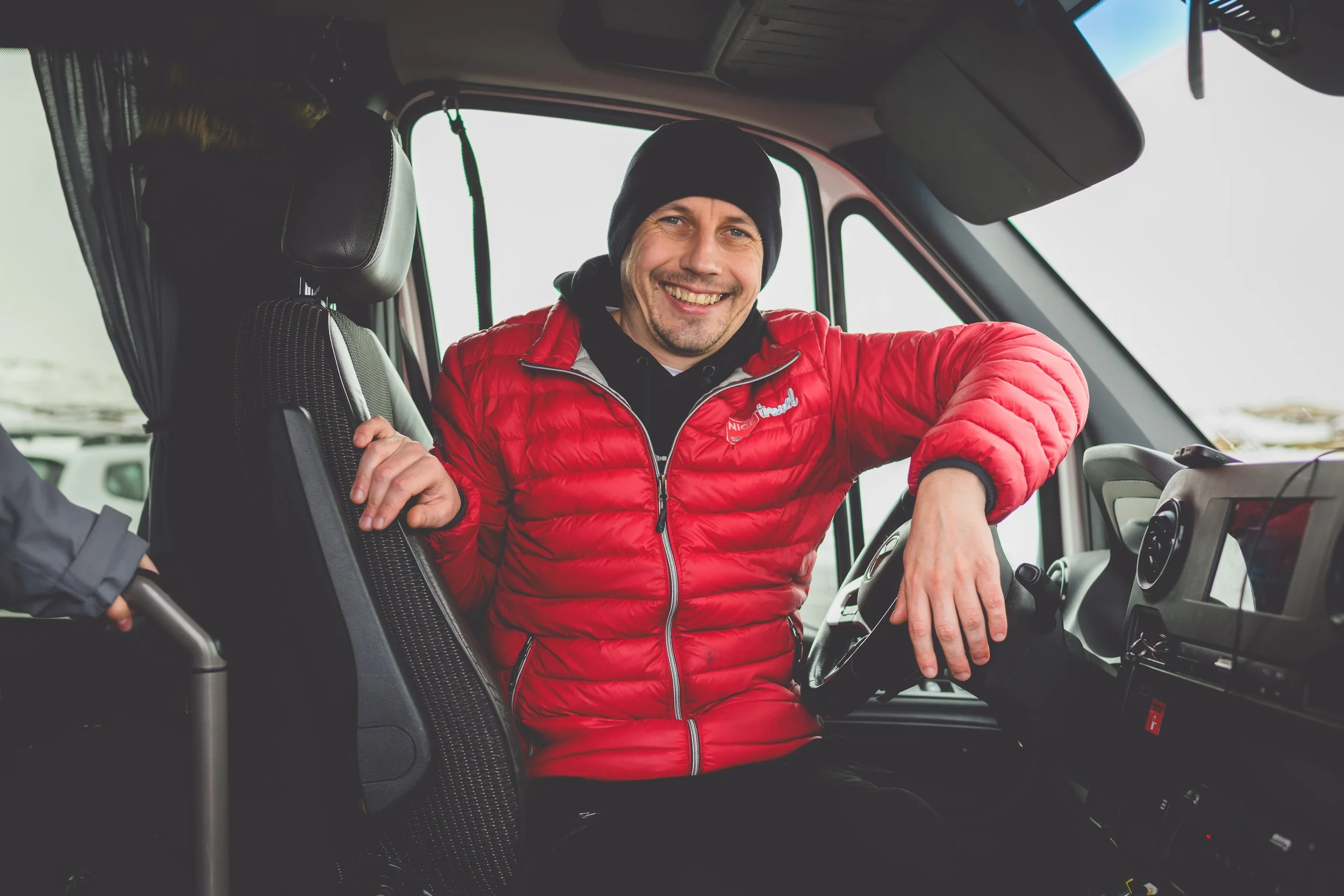 Portrait of our driver taken on the Snæfellsnes Peninsula. Documentary photography in iceland.