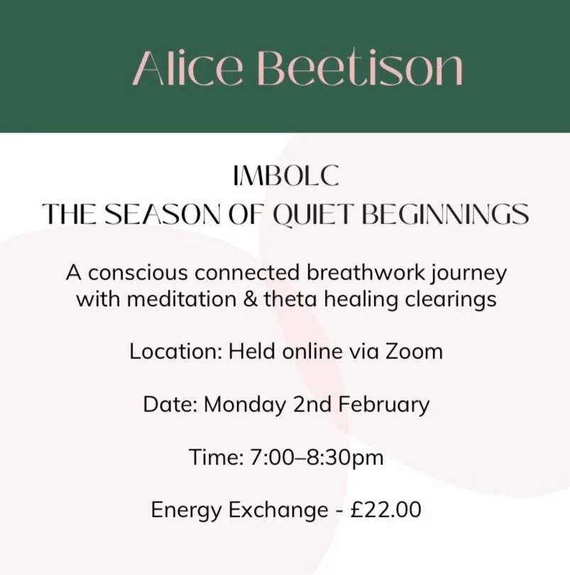 Not a fresh start.
Not a resolution.

Imbolc.

The moment when winter softens
and something quietly begins to wake up.🌱

On Monday 2nd February I&rsquo;m holding a 90-minute online Imbolc breathwork &amp; meditation journey - intentional, grounded, 