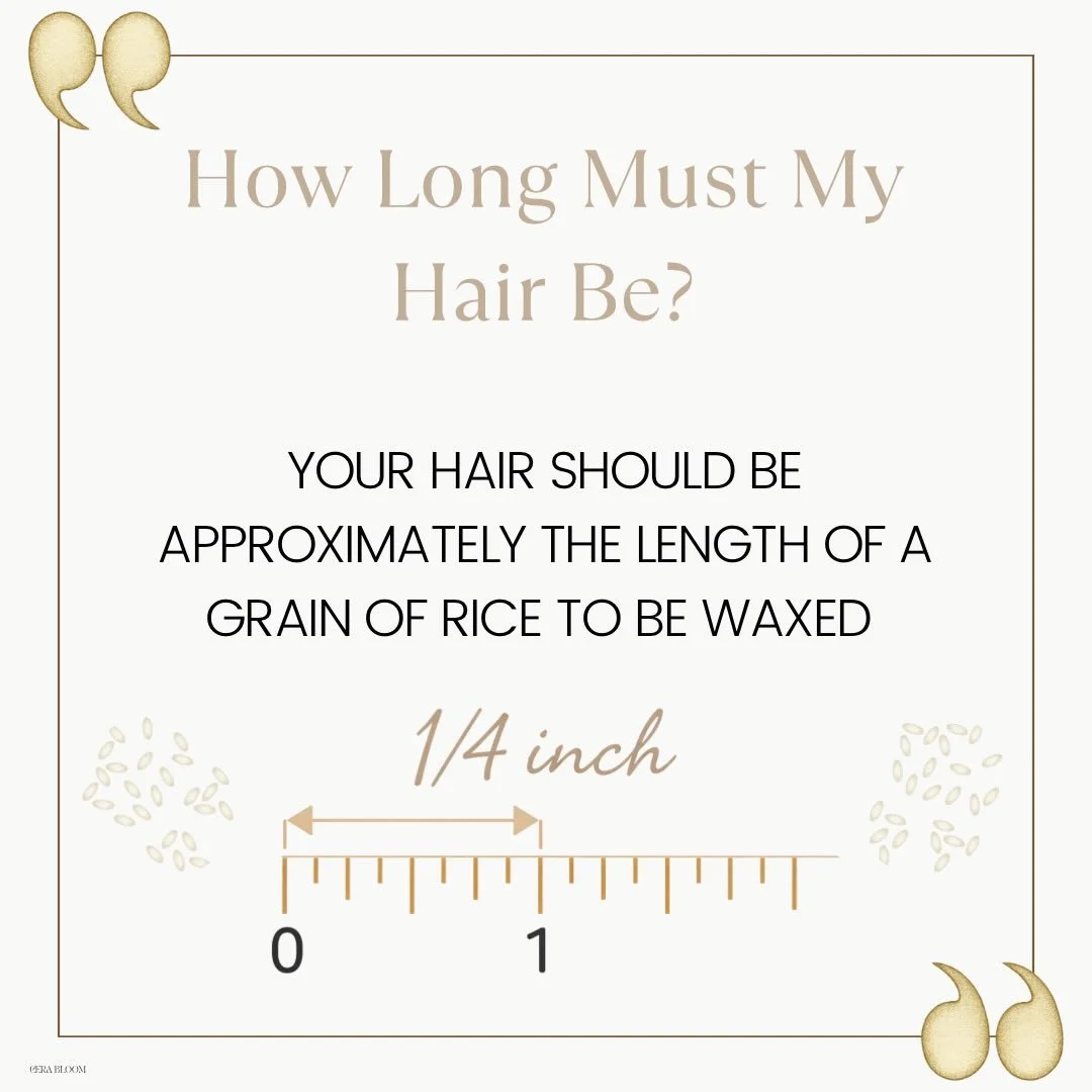 𝐇𝐨𝐰 𝐥𝐨𝐧𝐠 𝐬𝐡𝐨𝐮𝐥𝐝 𝐦𝐲 𝐡𝐚𝐢𝐫 𝐛𝐞 𝐛𝐞𝐟𝐨𝐫𝐞 𝐰𝐚𝐱𝐢𝐧𝐠? 🤍

𝐀𝐭 𝐚 𝐦𝐢𝐧𝐢𝐦𝐮𝐦, 𝐡𝐚𝐢𝐫 𝐬𝐡𝐨𝐮𝐥𝐝 𝐛𝐞 𝐚𝐩𝐩𝐫𝐨𝐱𝐢𝐦𝐚𝐭𝐞𝐥𝐲 &frac14; 𝐢𝐧𝐜𝐡 𝐥𝐨𝐧𝐠 &mdash; 𝐚𝐛𝐨𝐮𝐭 𝐭𝐡𝐞 𝐥𝐞𝐧𝐠𝐭𝐡 𝐨𝐟 𝐚 𝐠𝐫𝐚𝐢𝐧 𝐨𝐟 𝐫?