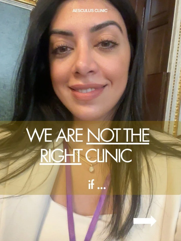 We are not right for everyone and thats okay!

Aesculus Clinic | Medical Aesthetics New Malden | Aesthetics Knightsbridge | Anti-wrinkle treatment New Malden | Anti-wrinkle treatment Knightsbridge