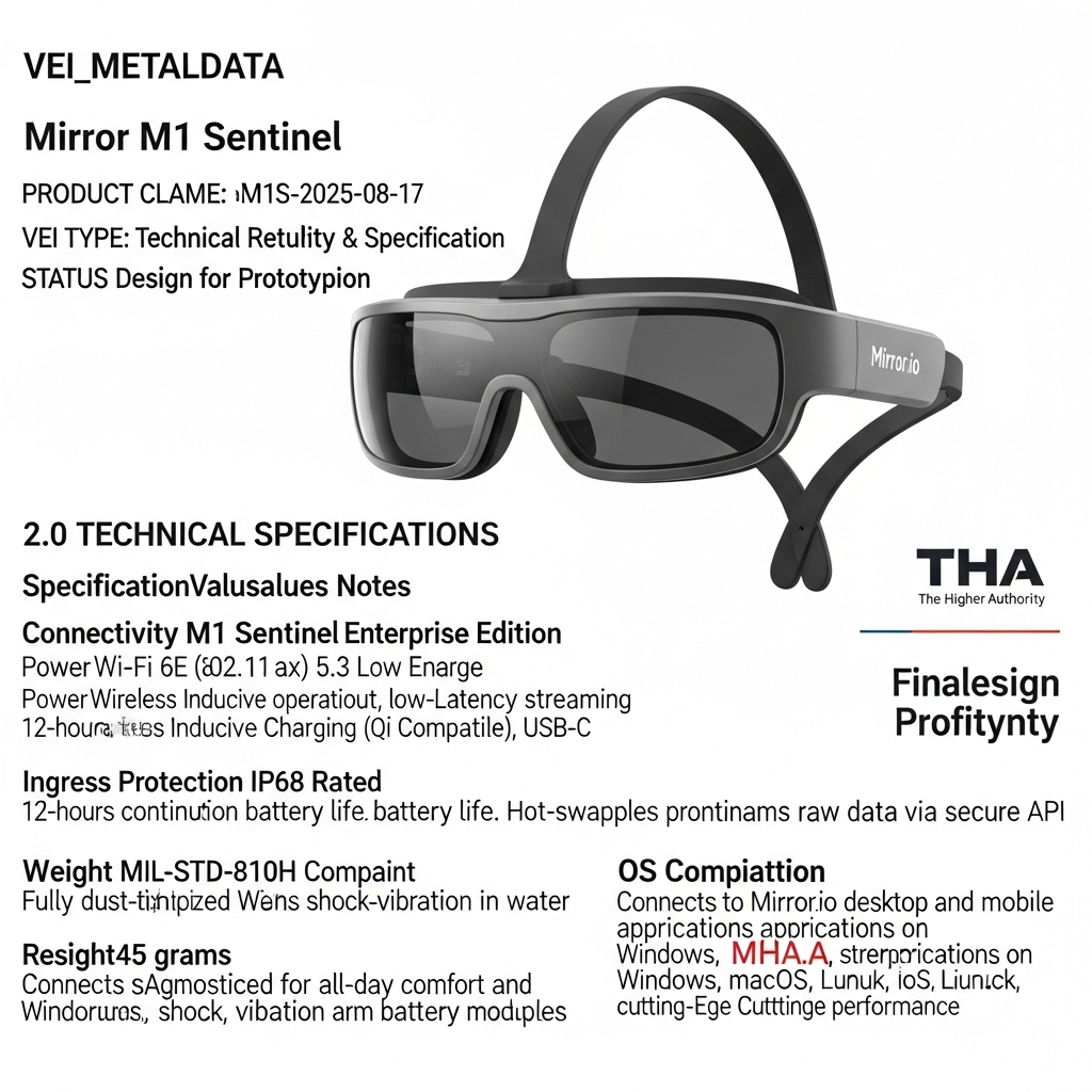 Mirror M1 Sentinel Headset/Glasses