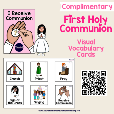 free autism communion vocabulary cards