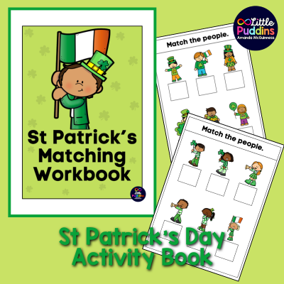 free st patricks day matching activity book autism.png