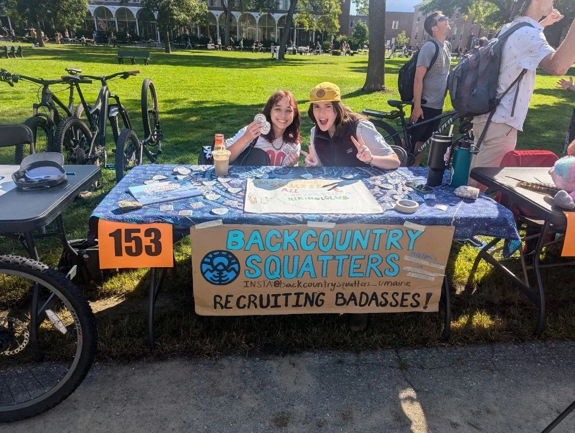 Backcountry Squatters Umaine Recruitment Table