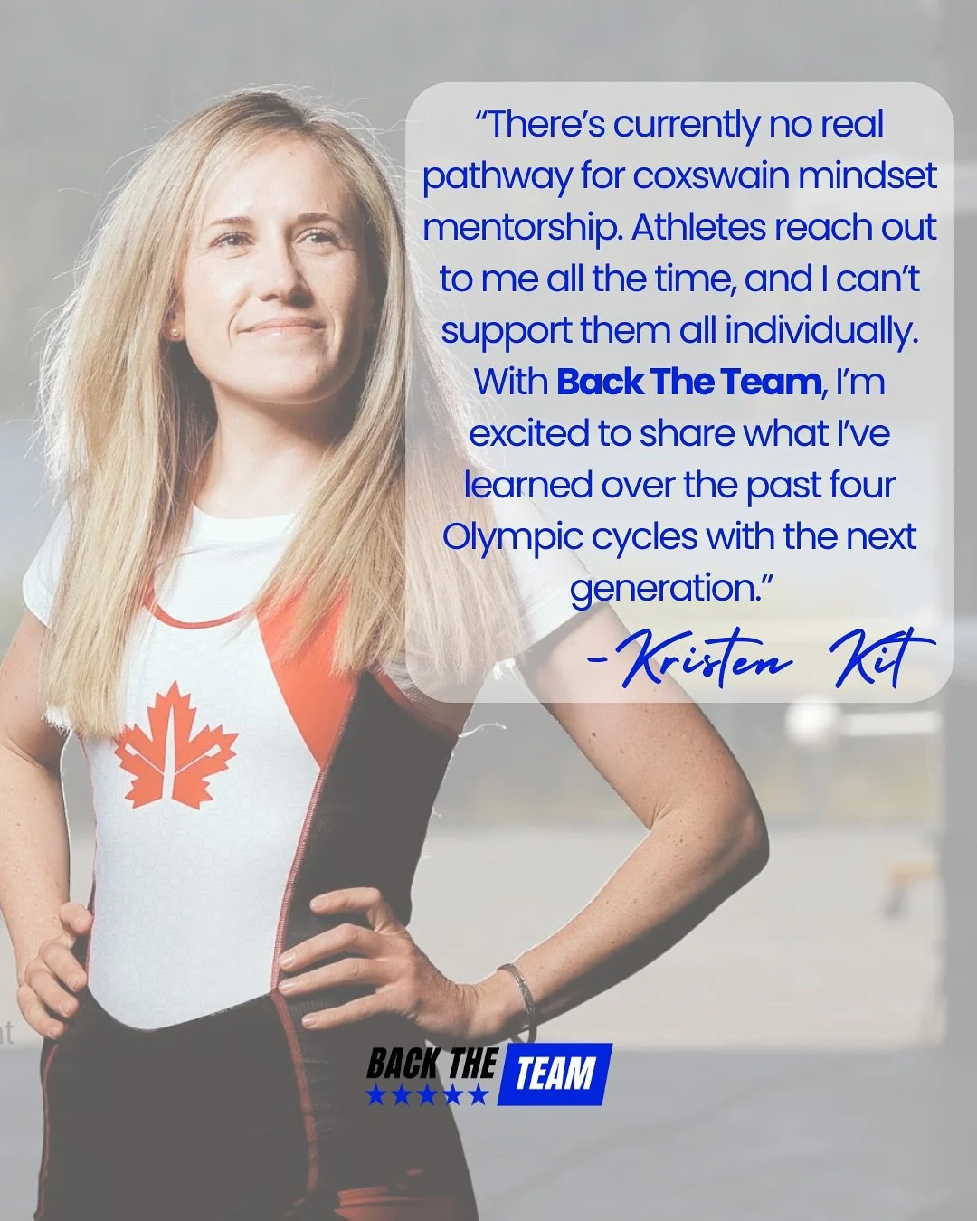Kristen Kit is opening the door to elite coxswain mindset mentorship this January with @backtheteam 

A perfect holiday gift for the athlete who wants to think sharper, lead stronger, and elevate every stroke.

Because what better way to level up tha