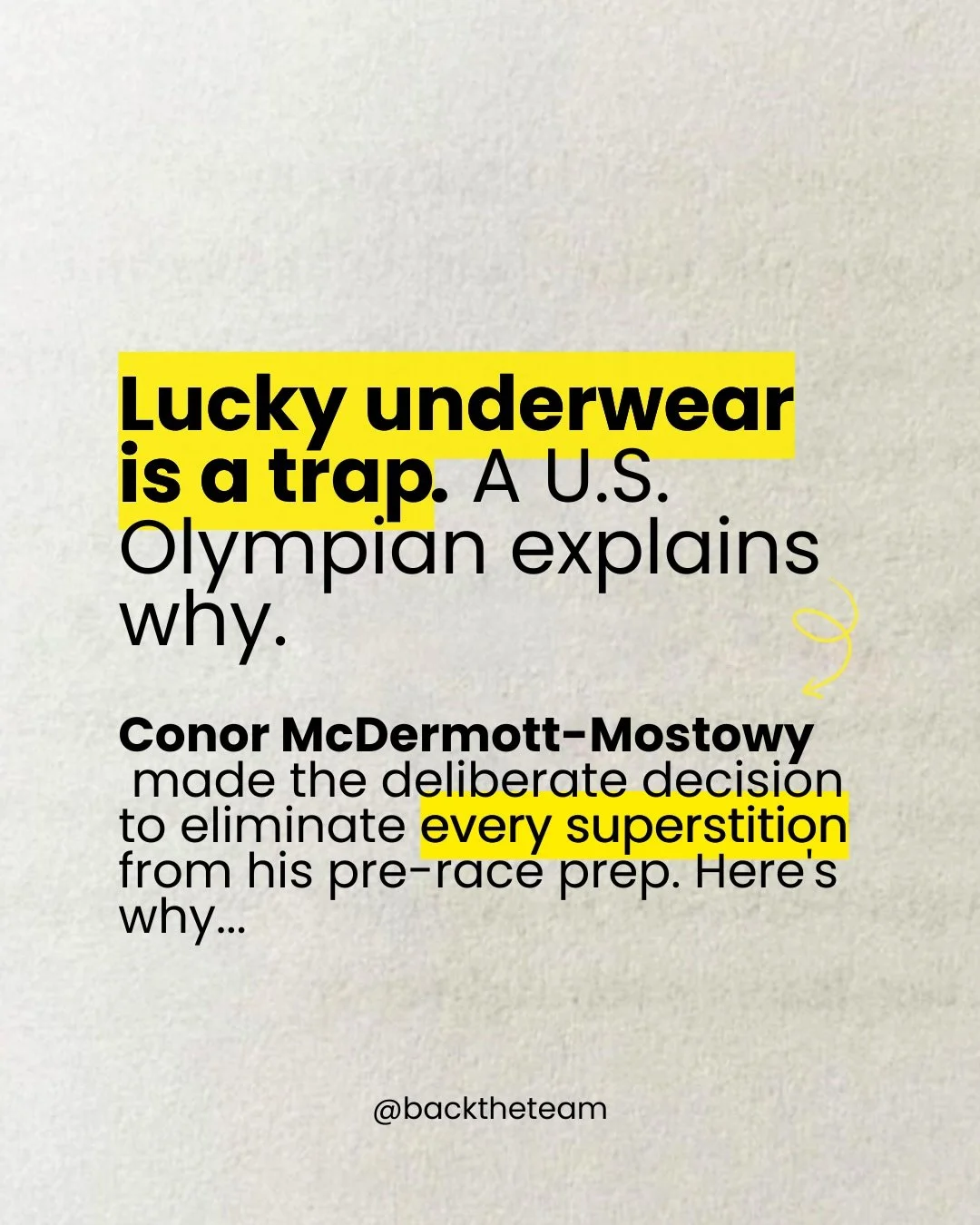 Are you superstitious? According to @conor.mm you might want to ditch the lucky underwear.

The 2026 U.S. Speed Skating Olympian made a deliberate decision to eliminate every superstition from his pre-race prep. Here&rsquo;s why. 

___ 
Mindset is ou