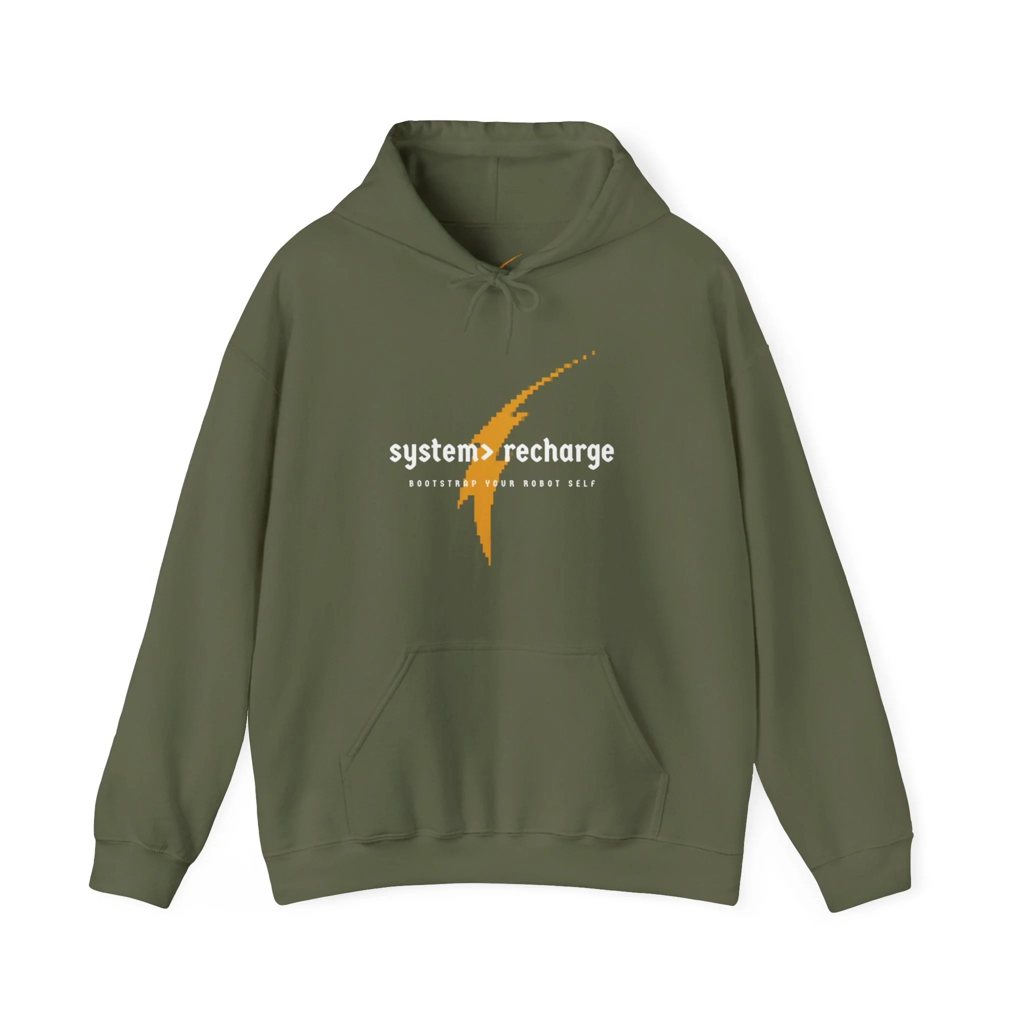 system> recharge Unisex Heavy Blend™ Hooded Sweatshirt
