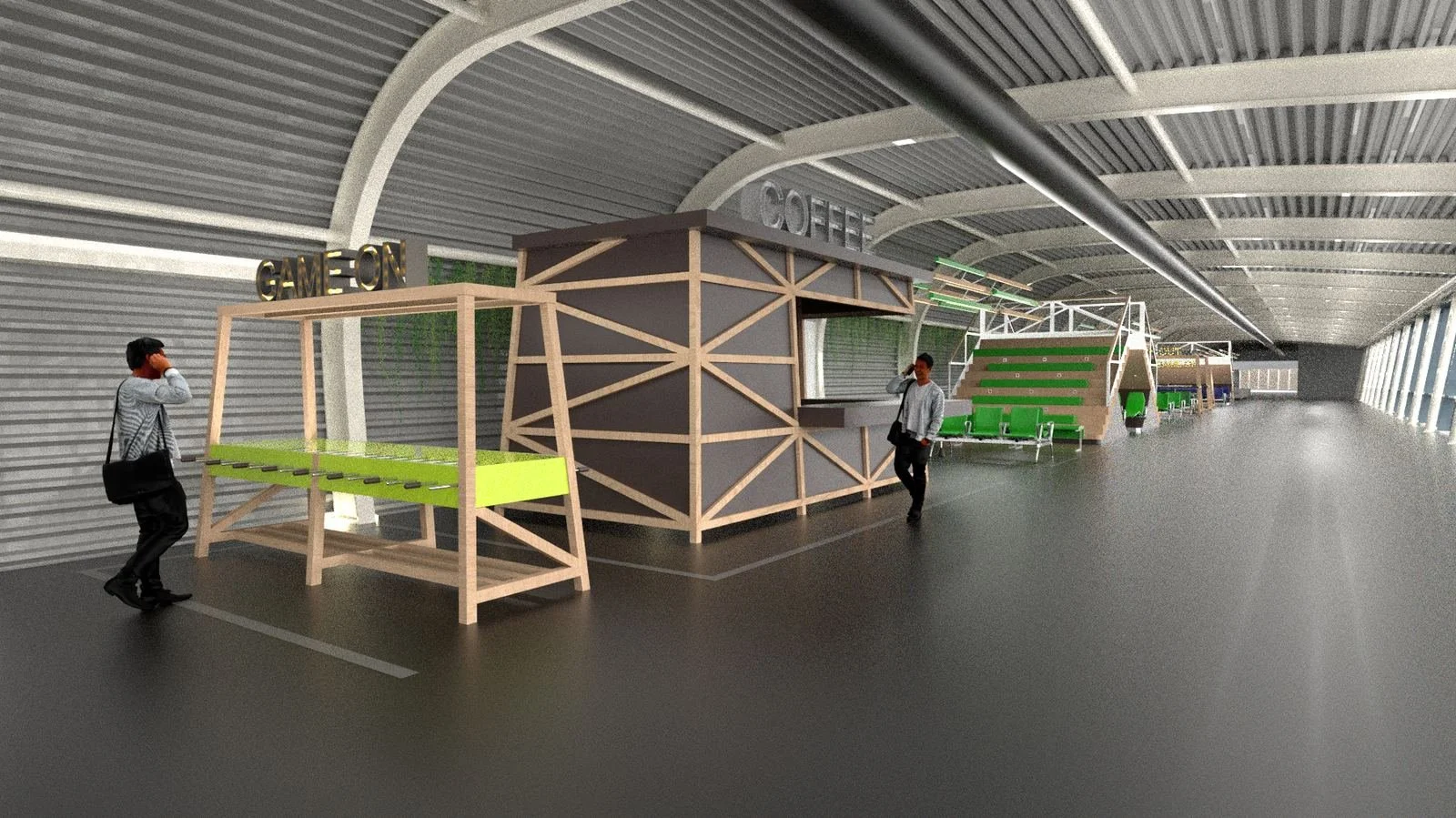 Schiphol M Corridor interior by Tjep. at Amsterdam Airport