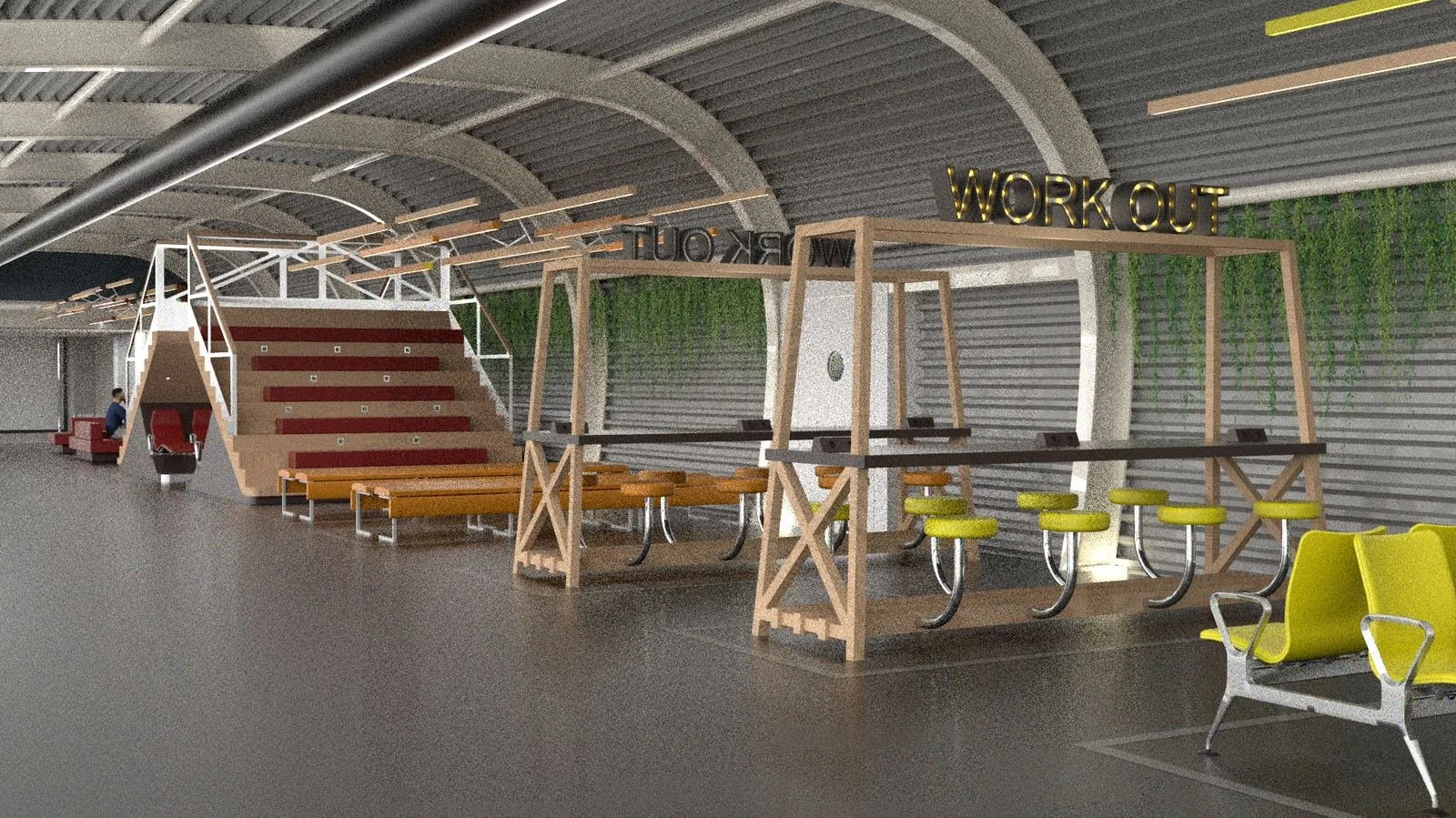 Schiphol M Corridor interior by Tjep. at Amsterdam Airport