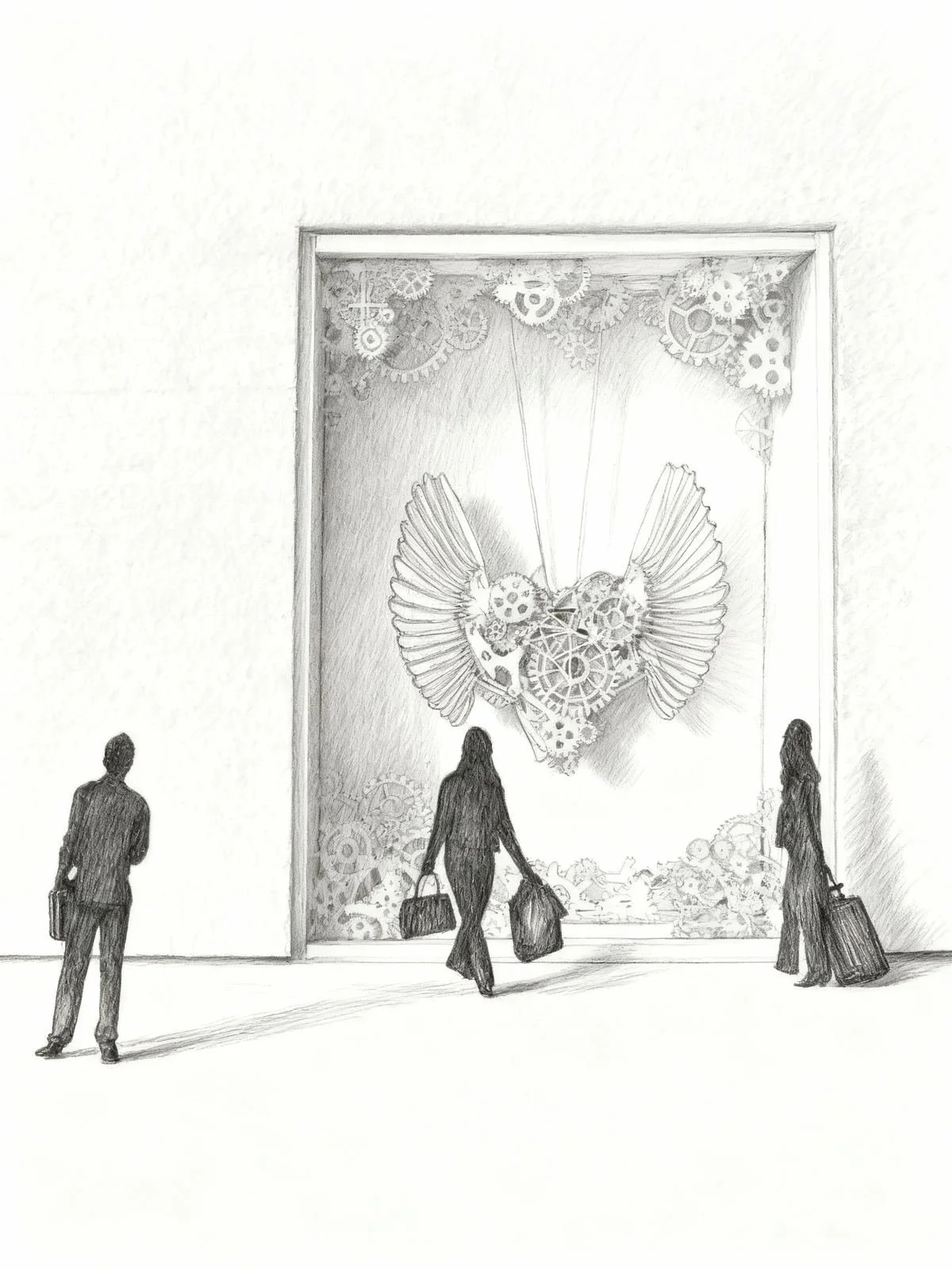 Clockwork Snow kinetic sculpture by Tjep.