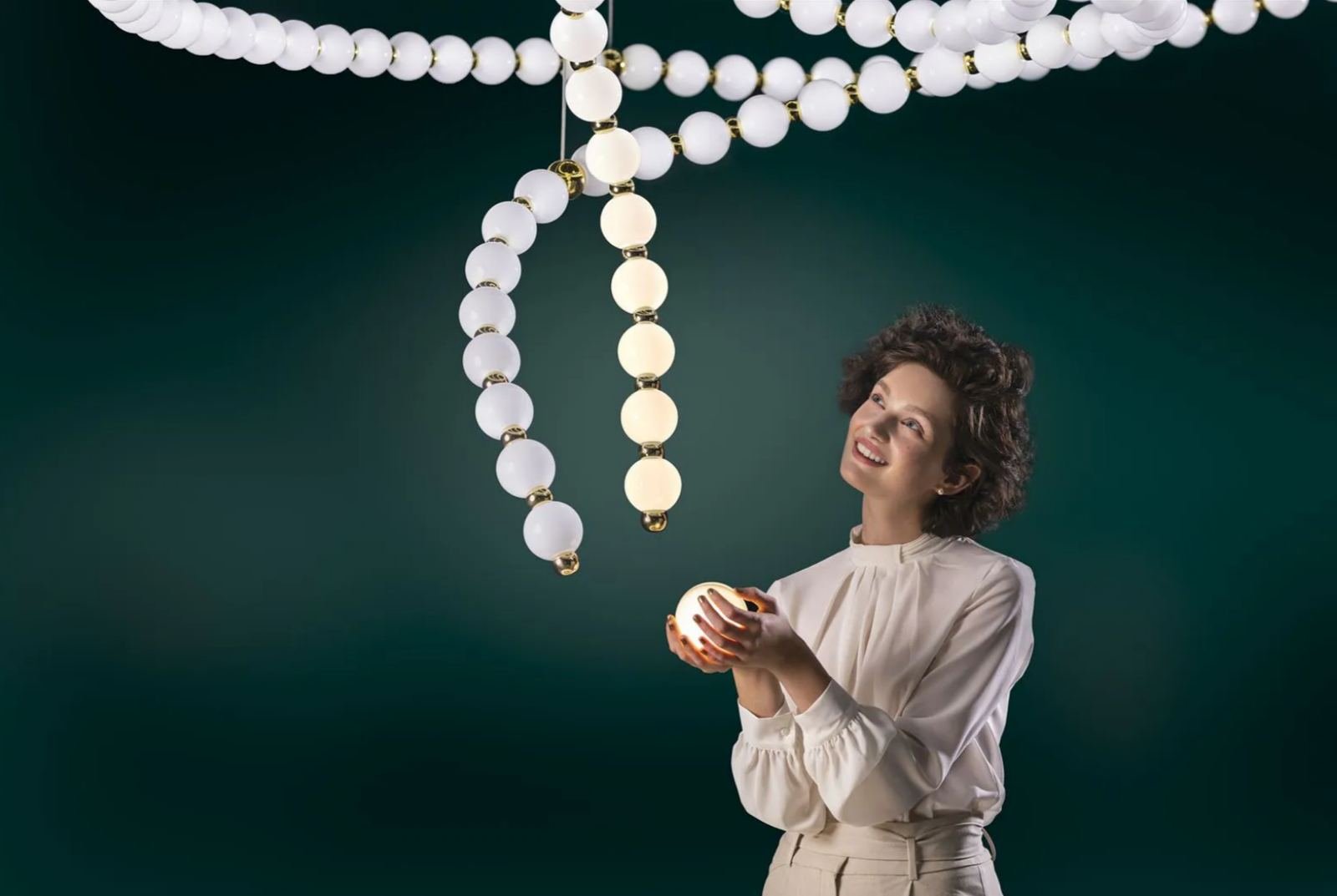 Pearl Drop lighting by Tjep. with Preciosa