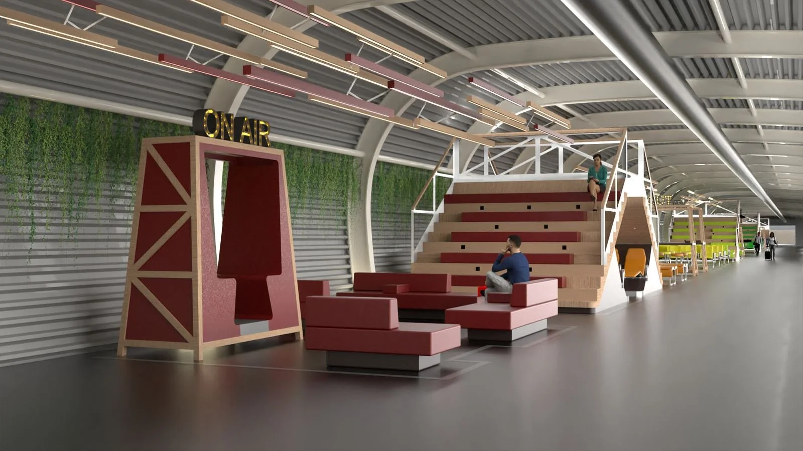 Schiphol M Corridor interior by Tjep. at Amsterdam Airport