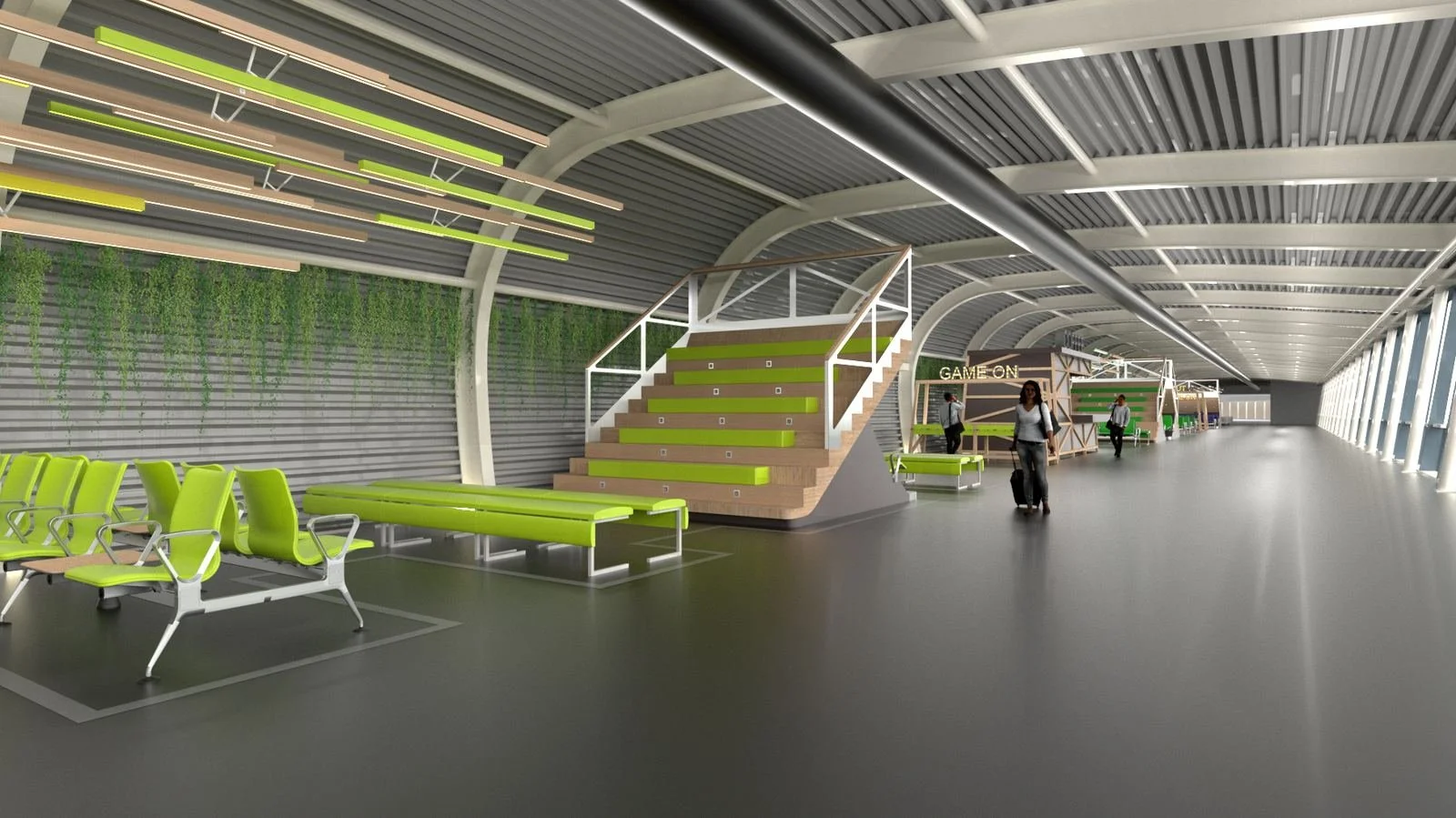 Schiphol M Corridor interior by Tjep. at Amsterdam Airport
