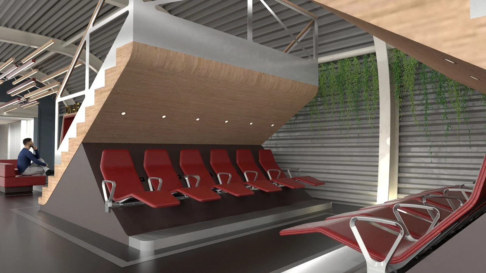 Schiphol M Corridor interior by Tjep. at Amsterdam Airport