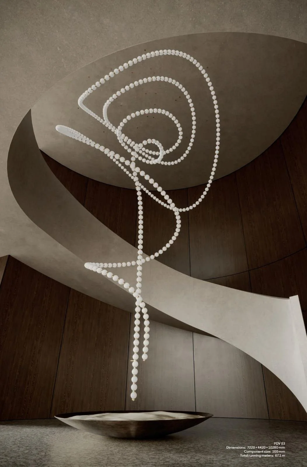 Pearl Drop lighting by Tjep. with Preciosa