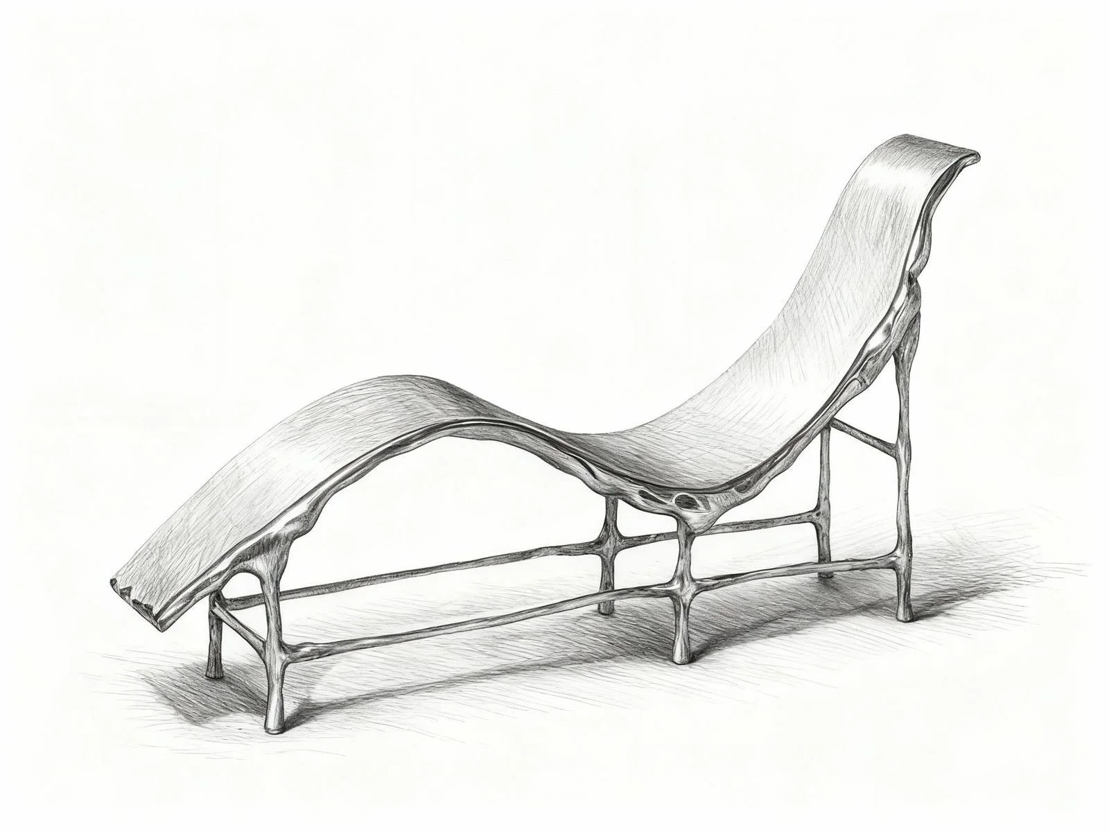 Bronze Age Chaise Longue by Frank Tjepkema