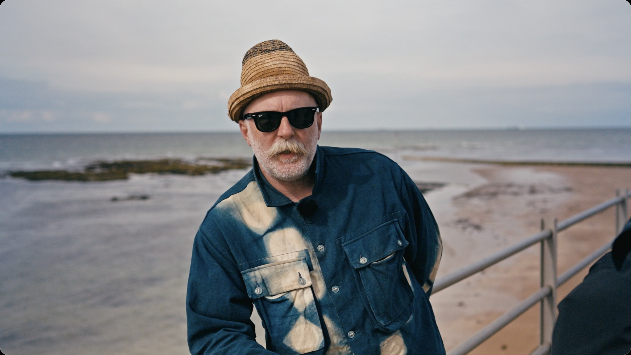 BISON on-location podcast shoot, portrait on the beach, Endless Vital Activity series