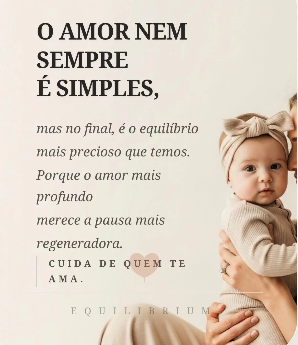 Sabemos que o amor mais profundo merece a pausa mais regeneradora. No Equilibrium, queremos ser esse ref&uacute;gio para ti.

Porque o m&ecirc;s de maio &eacute; sobre cuidar de quem te ama, decidimos que em todas as tuas marca&ccedil;&otilde;es dest