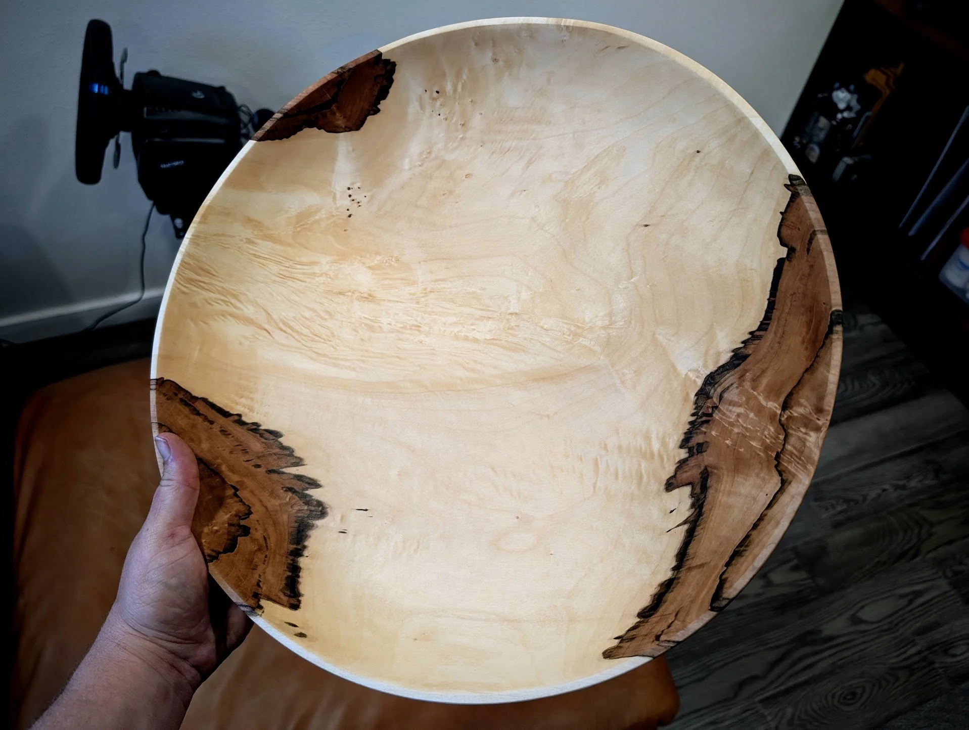 Highly Figured Red Maple Footed Bowl