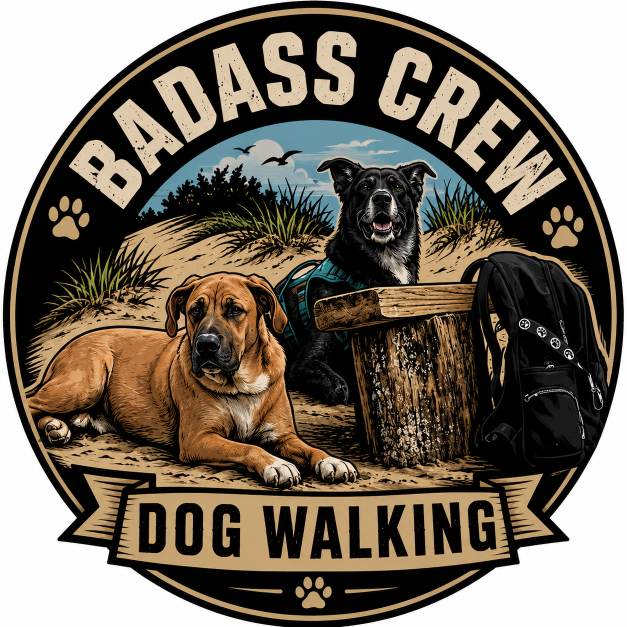 Badass Crew Dog Walking