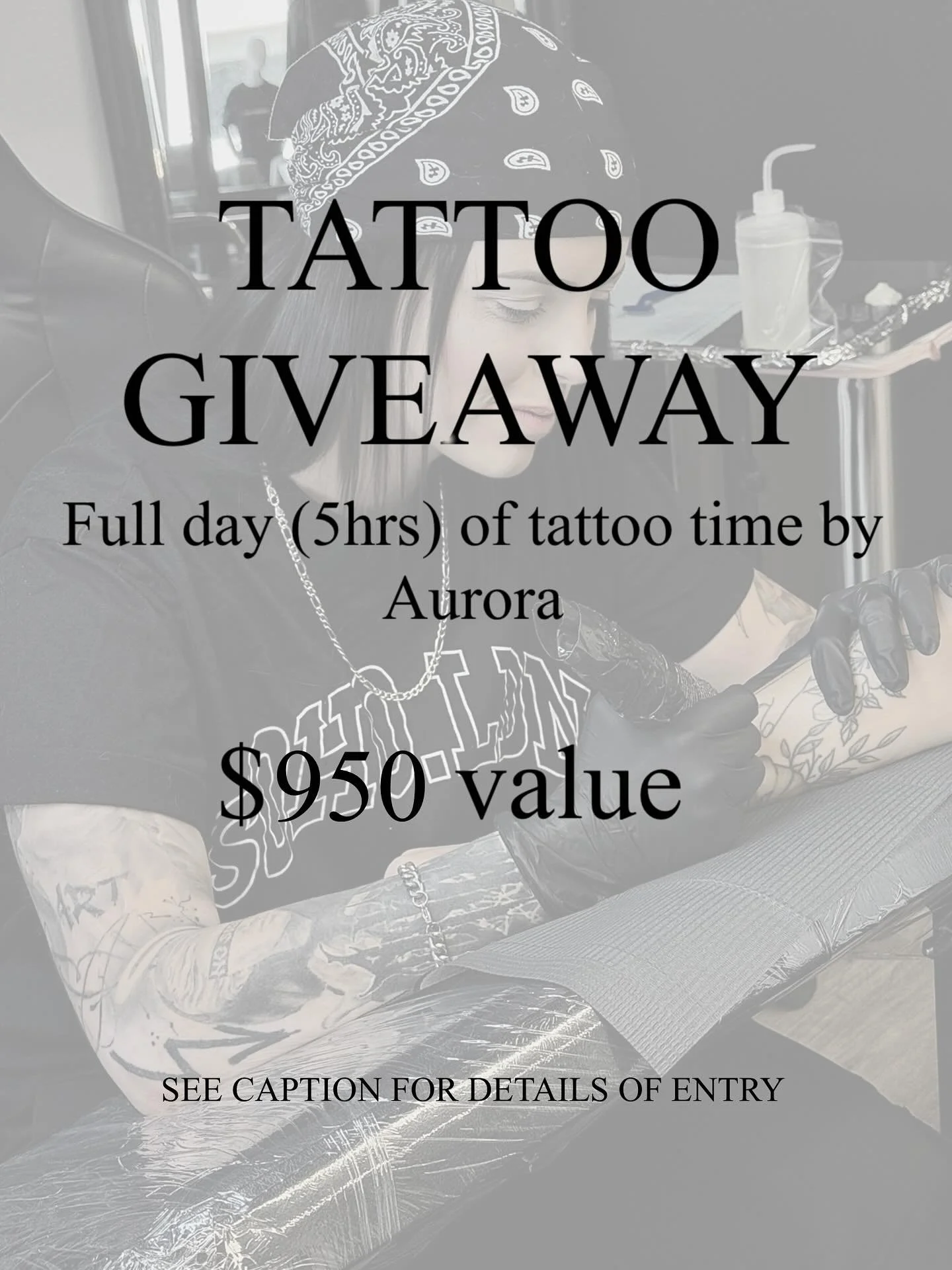 &bull;TATTOO GIVEAWAY&bull;

The winner must be available to travel to Kelowna for Auroras guest spot in either July or September @dontlookdowntattoo 

*The draw date is July 1st*

Please read entire post before entering.

Rules
 1. If you&rsquo;re n
