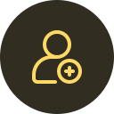 Medical icon with a stethoscope and a medical cross symbol.