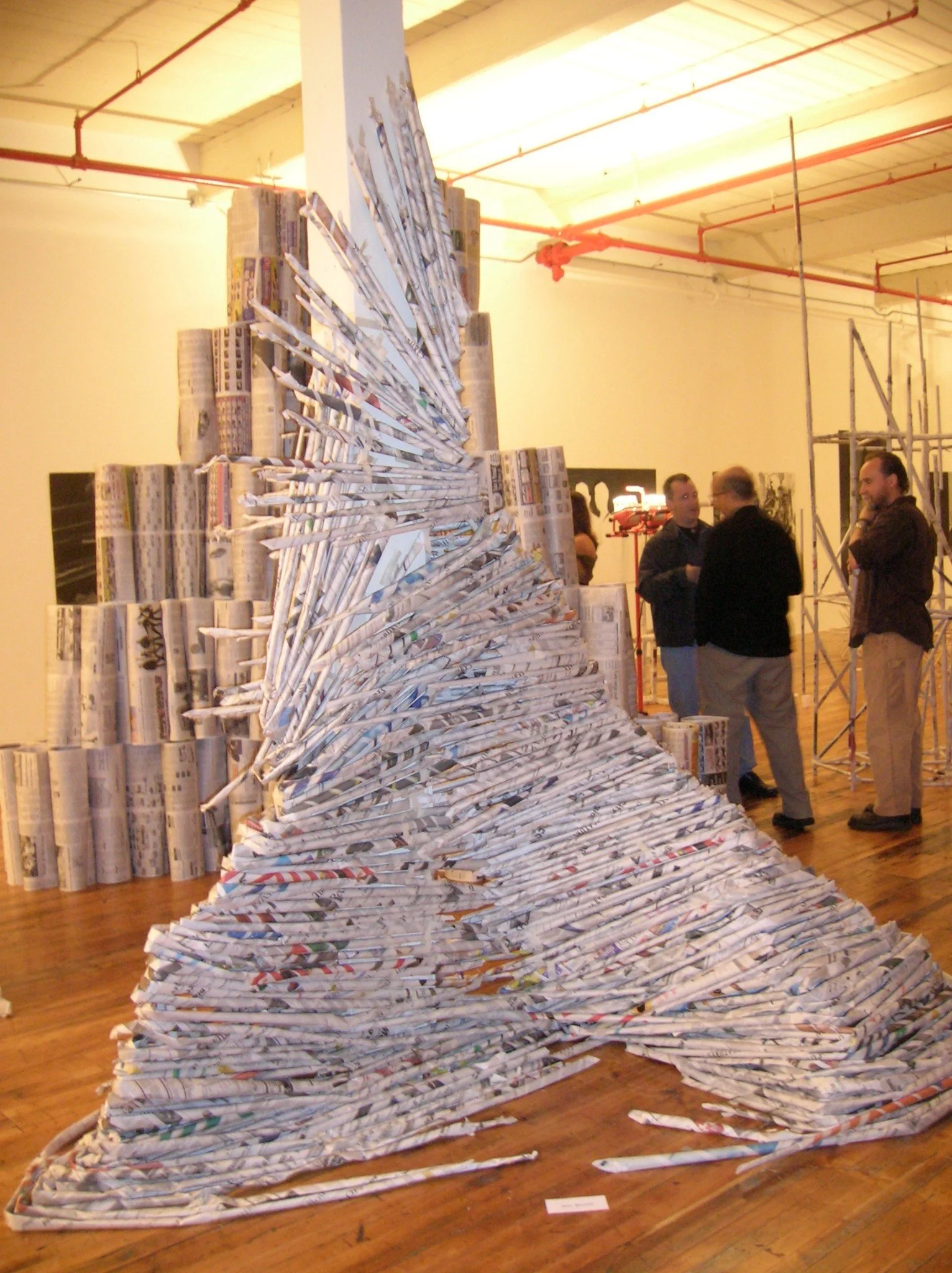 "Trunk"
6.5' tall newspaper