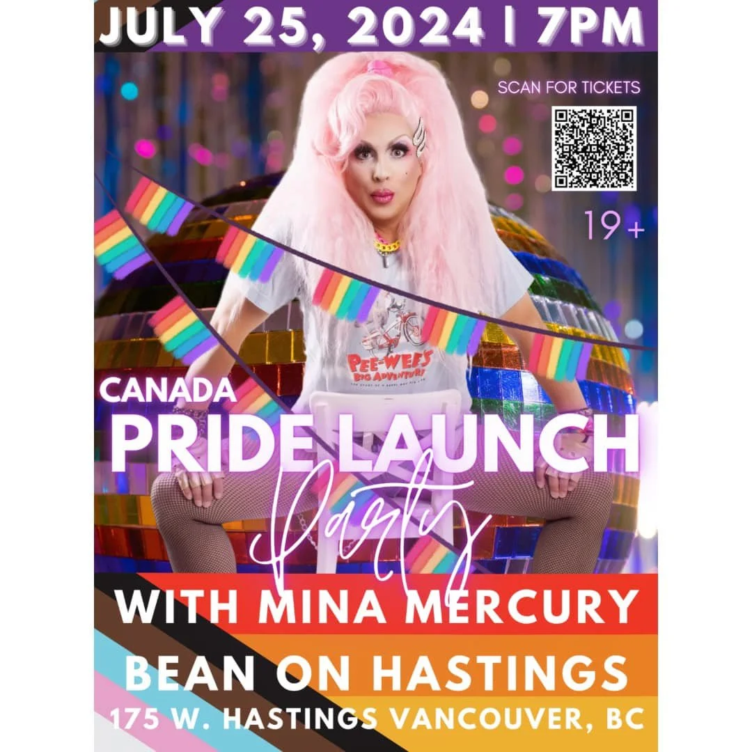 Vancouver Pride launch drag show with Mina Mercury