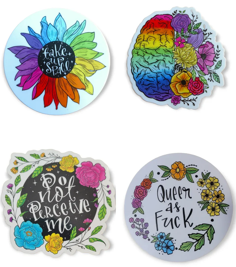 Stickers from the Crafty Queer