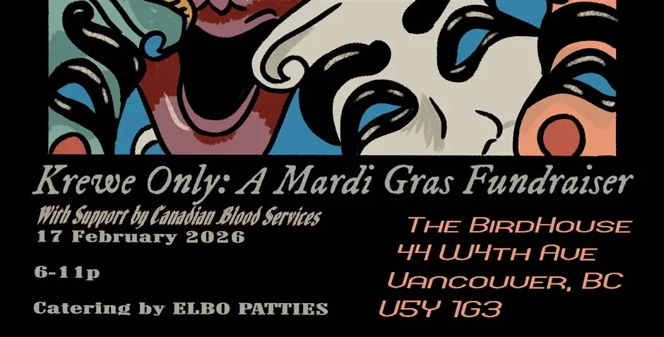 A Mardi Gras Fundriaser with support from Canadian Blood Services
