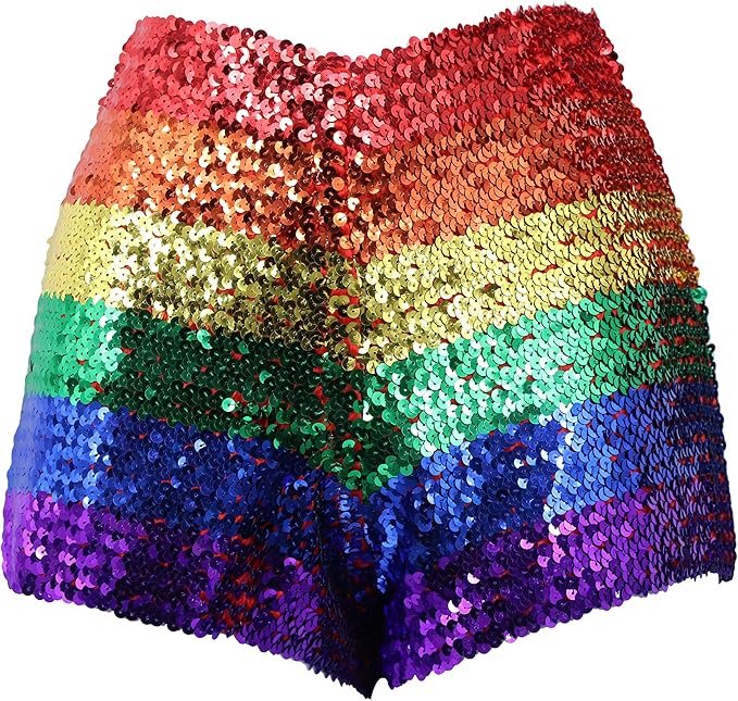 Stretchy sequin shorts $55