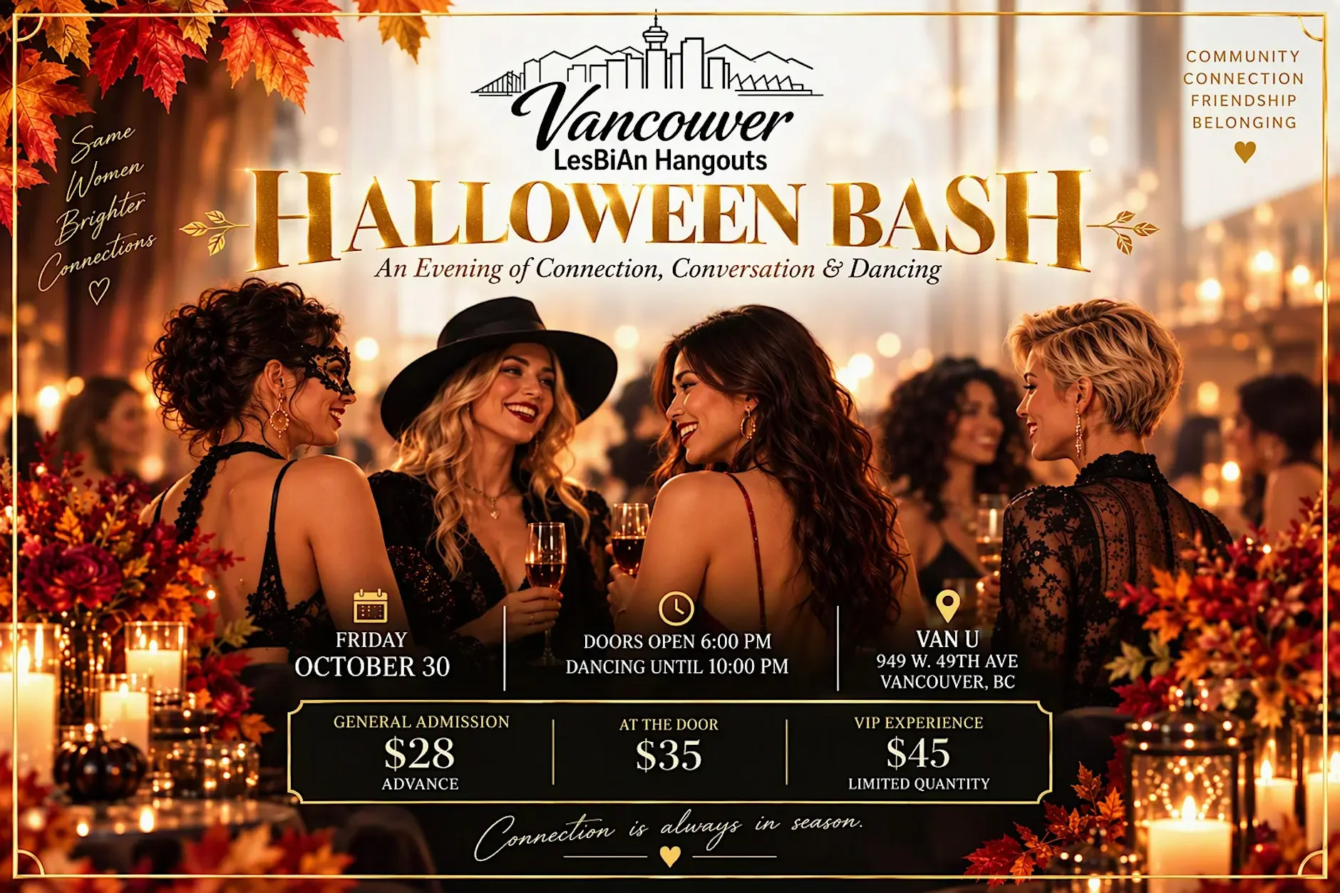Vancouver LesBiAn Hangouts: Halloween Bash