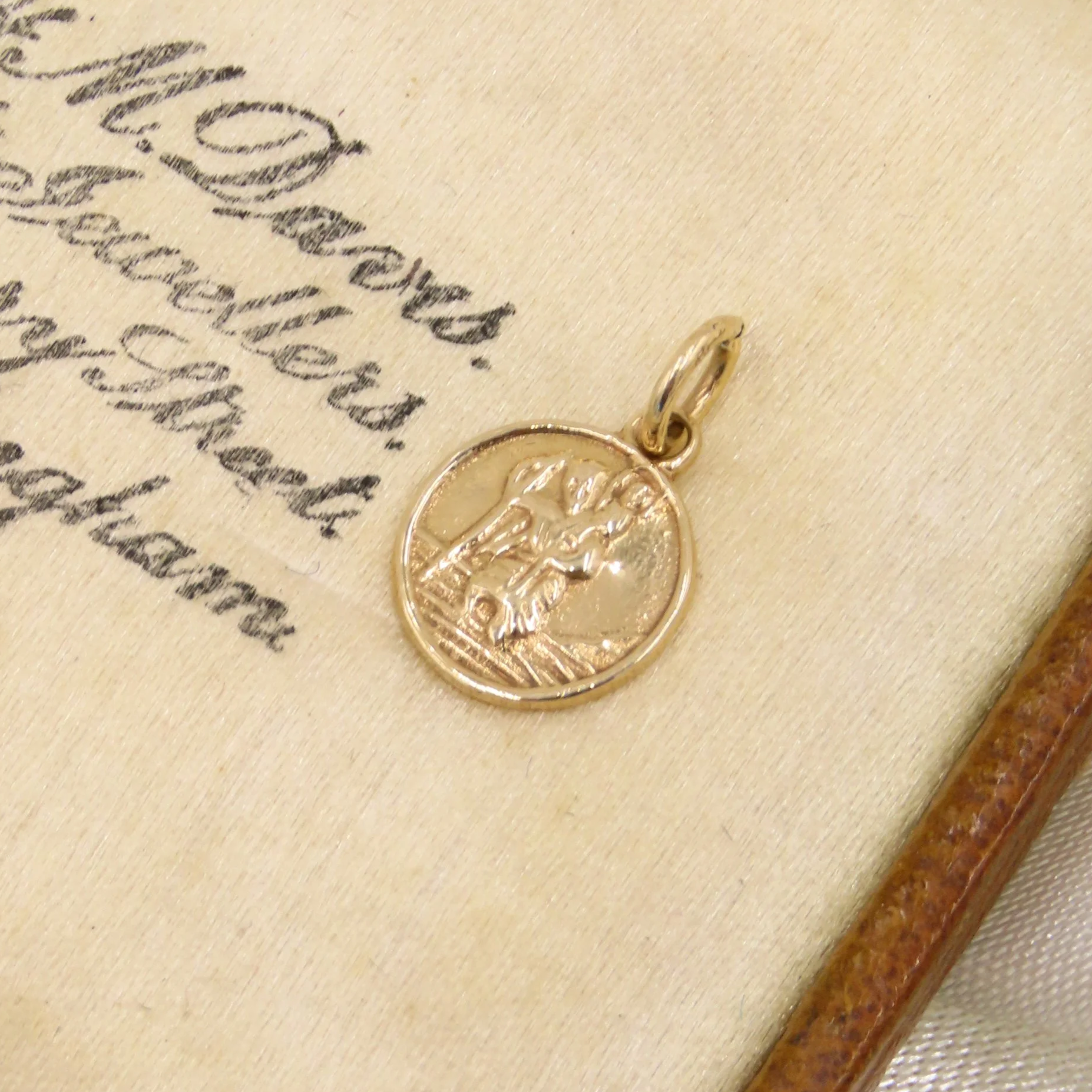 Vintage 1966 9ct Gold Mini St Christopher Charm