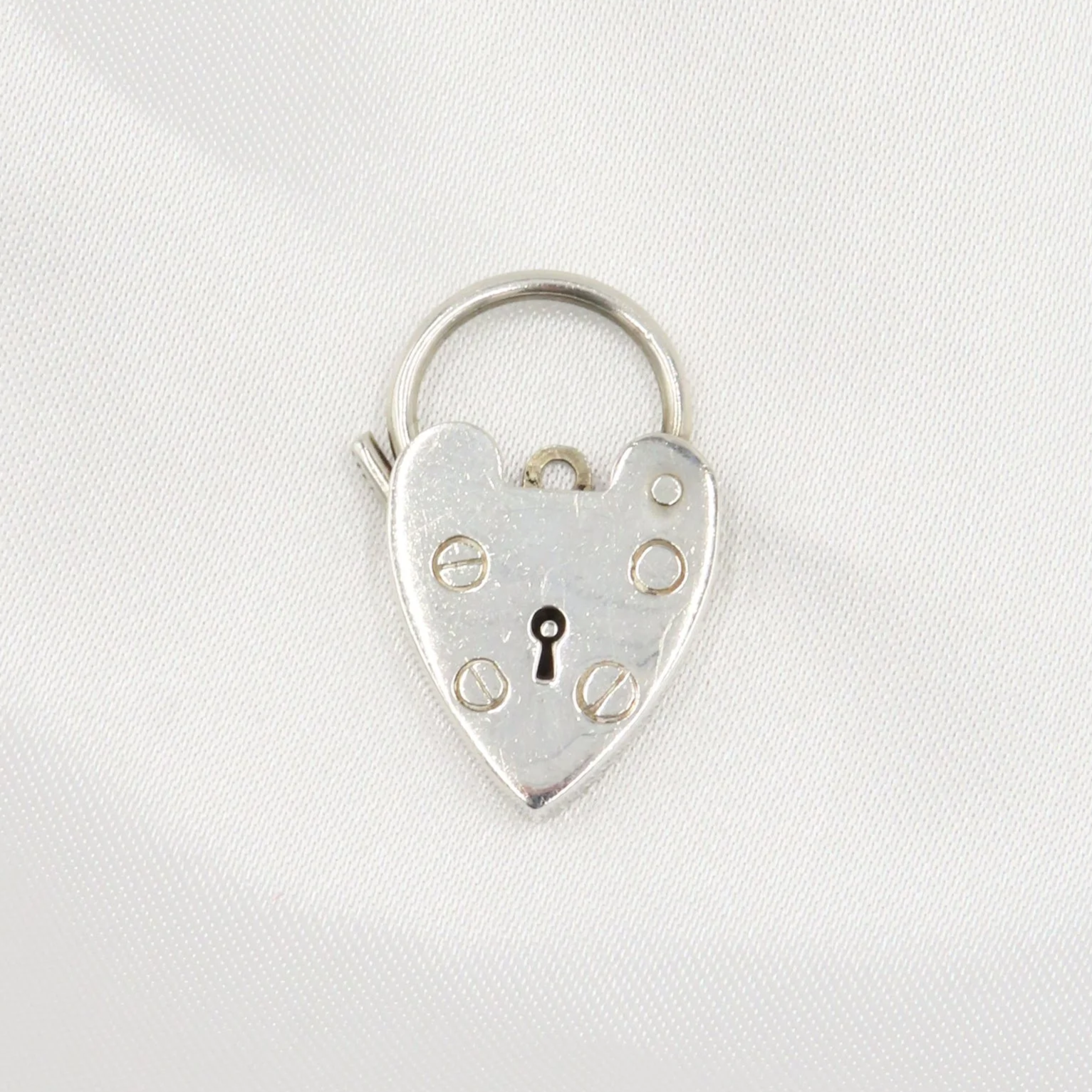Sterling Silver Georg Jensen Heart Padlock - A