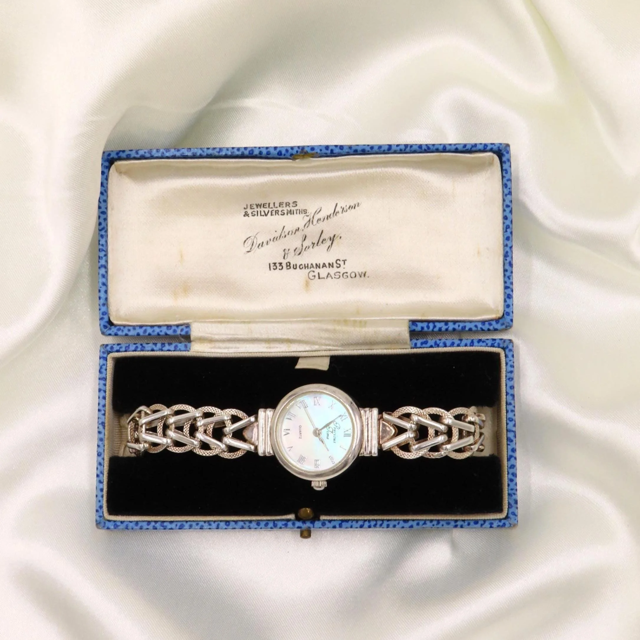 Pre-loved Sterling Silver 'Precious Time' Quartz Bracelet Watch