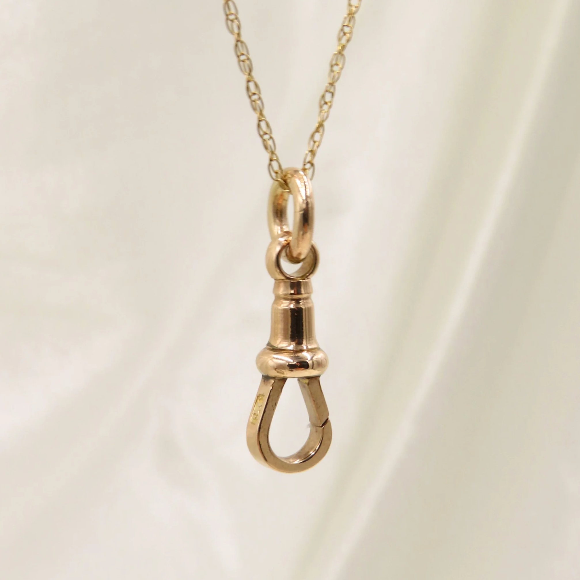 Vintage 9ct Rose Gold Dog Clip with Jump Ring