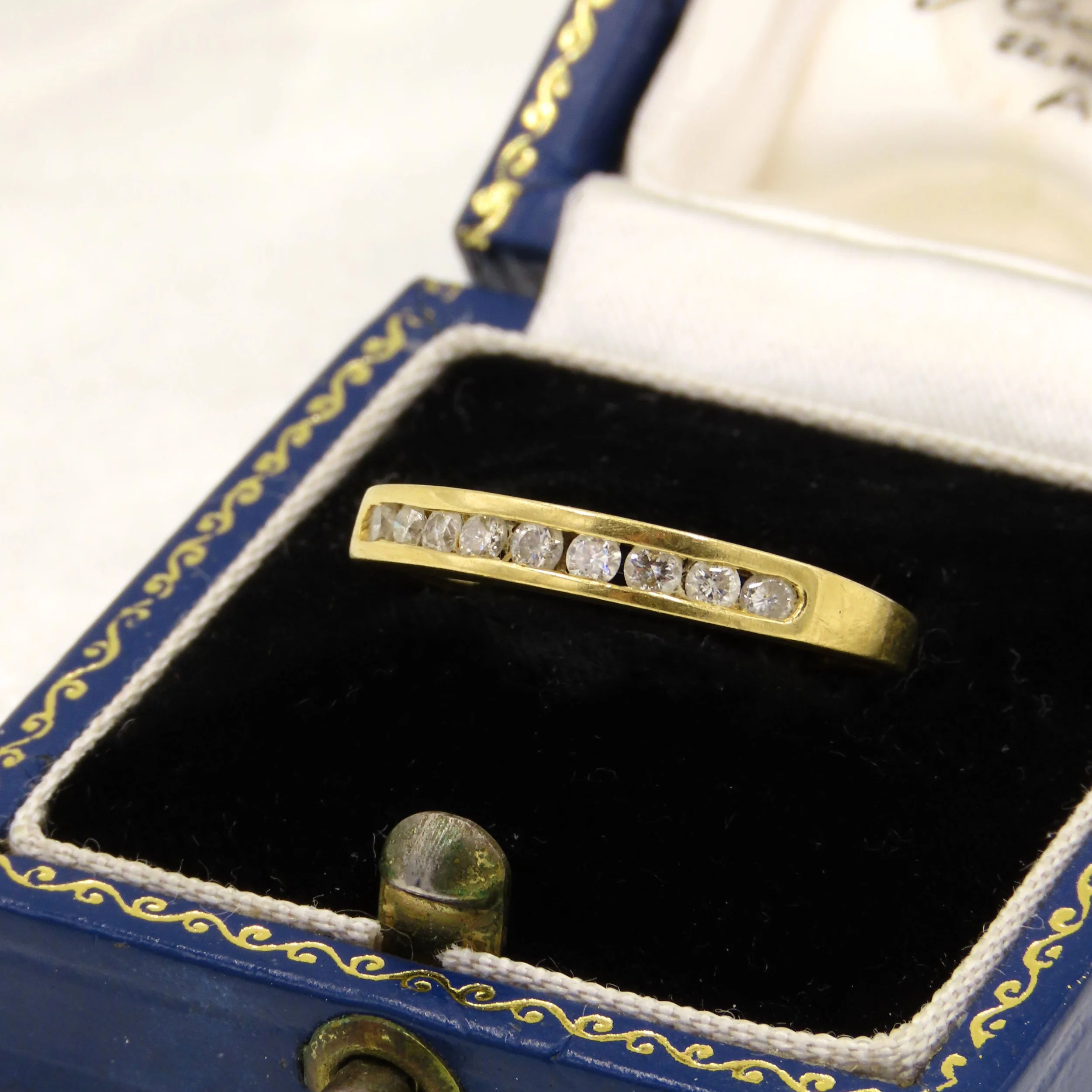 Pre-loved 18ct Gold Diamond Channel Set Half-Eternity Ring, 0.33cts, Size P