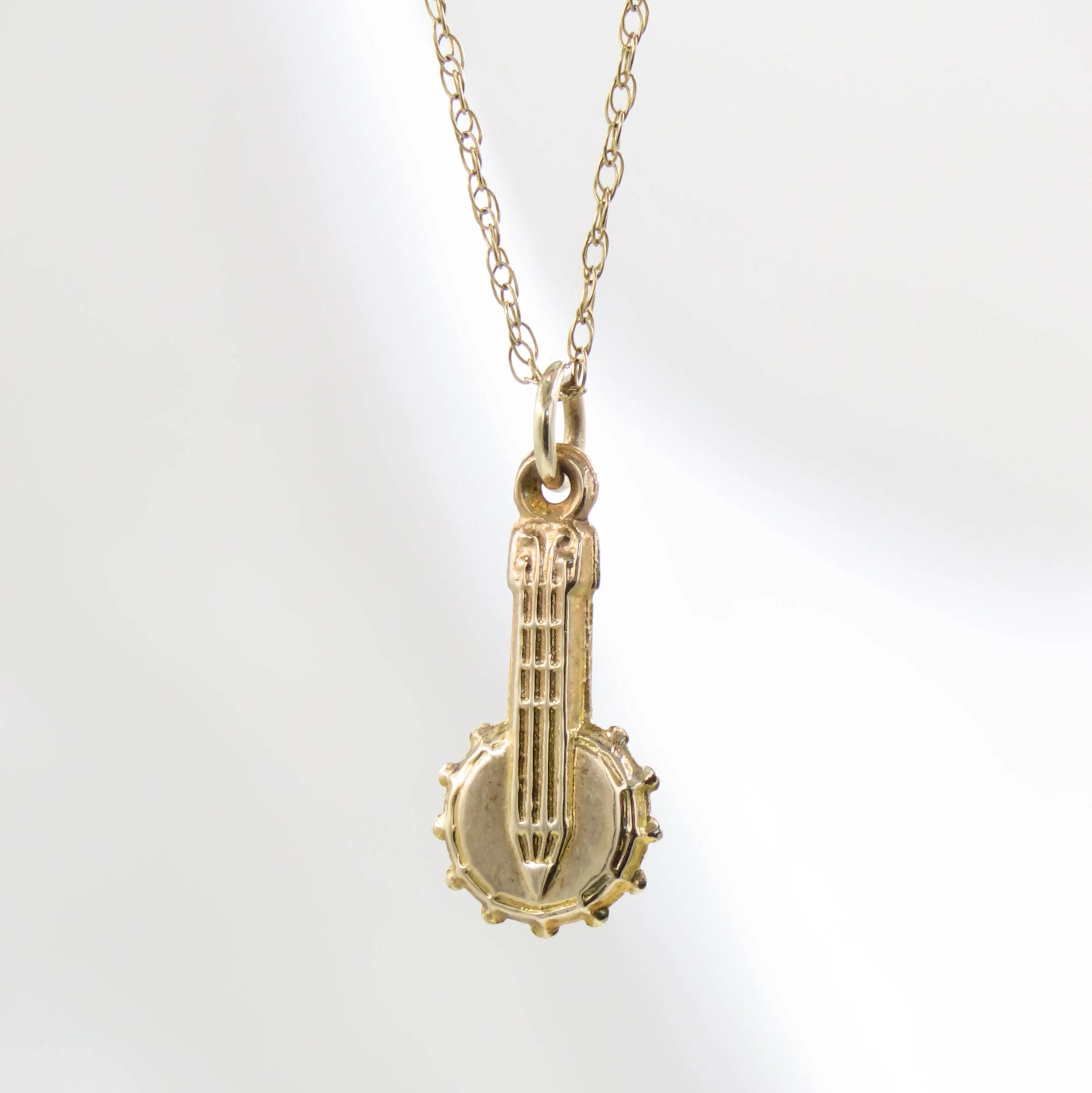 Vintage 1976 9ct Gold Banjo Charm