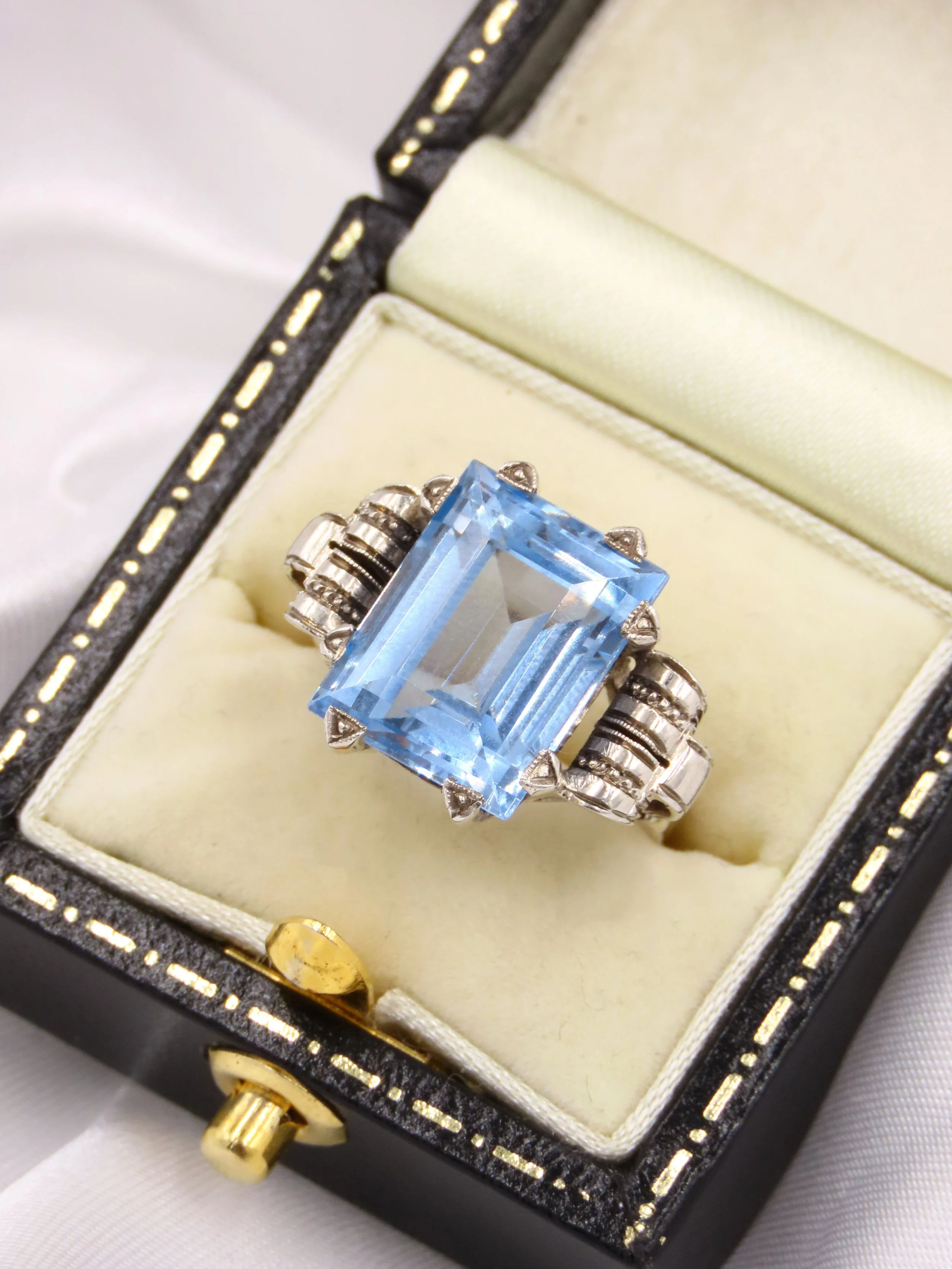 Sterling Silver Topaz Cocktail Ring, Size K 1/2
