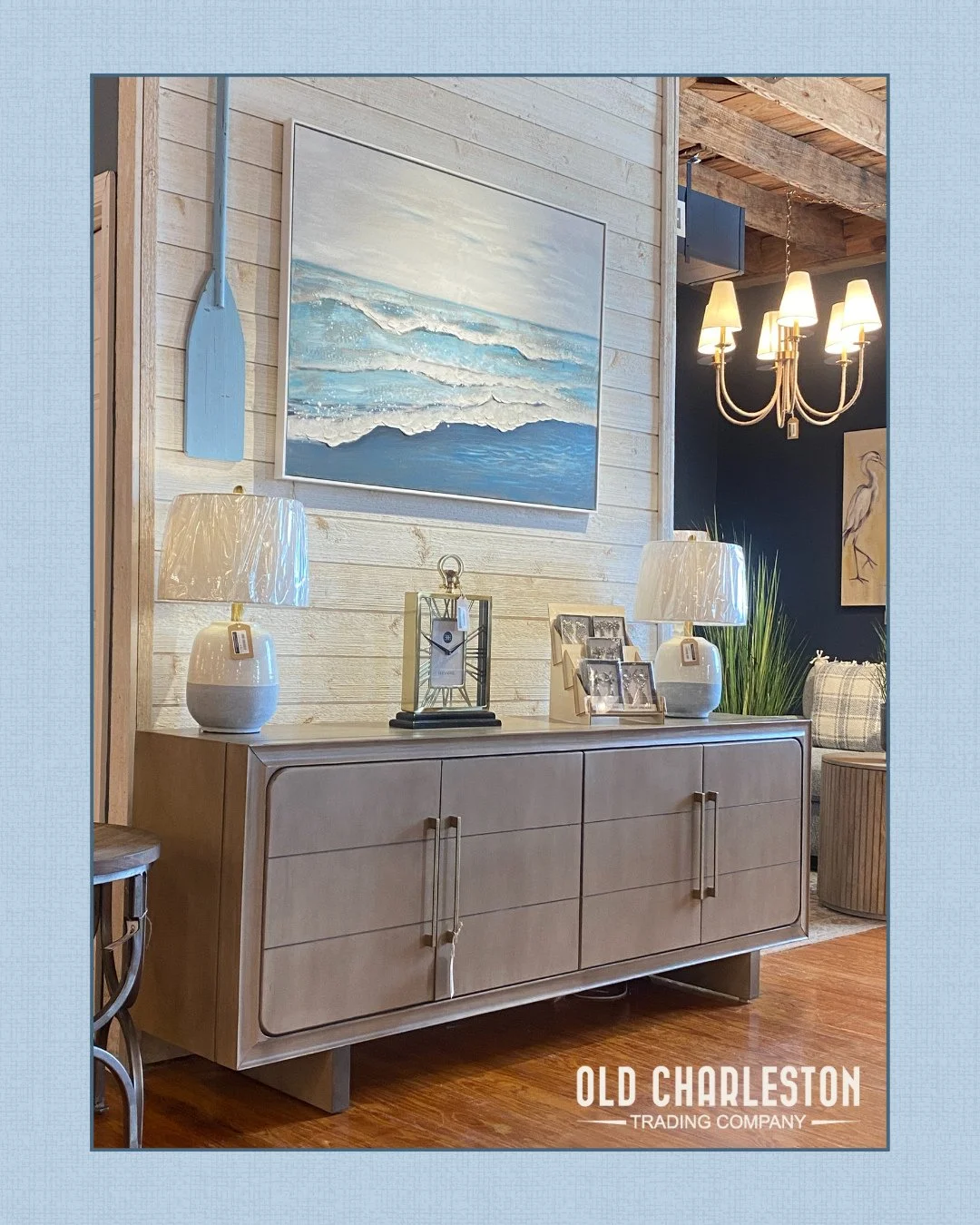 𝗦𝗹𝗲𝗲𝗸 𝗠𝗲𝗲𝘁𝘀 𝗦𝗲𝗮𝘀𝗶𝗱𝗲⁠
Simple. Stylish. Functional. This sideboard has the kind of coastal character that blends seamlessly into your home, whether you&rsquo;re in a beach cottage, a downtown loft, or anything in between.⁠
⁠
📍 Visit u