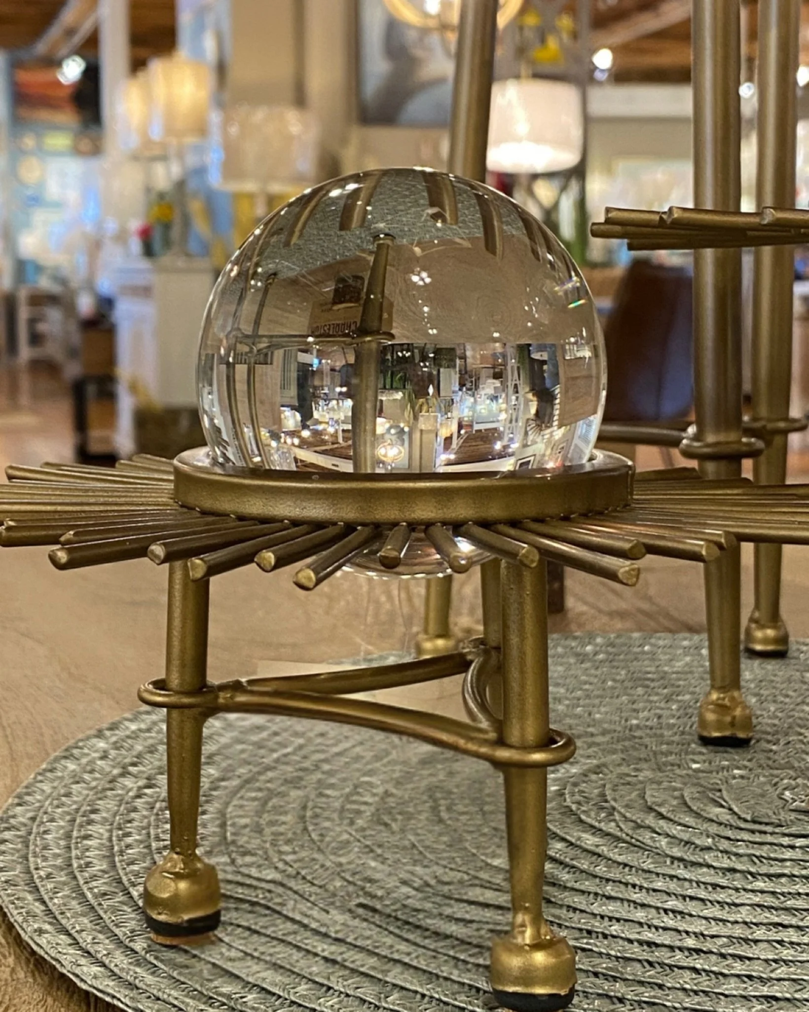 Reflections of Style
✨ See your space in a whole new light.
This crystal orb is a little bit glam, a little bit mystic, and a whole lot of conversation starter. Whether you call it modern art or &ldquo;my new favorite thing,&rdquo; it&rsquo;s the det