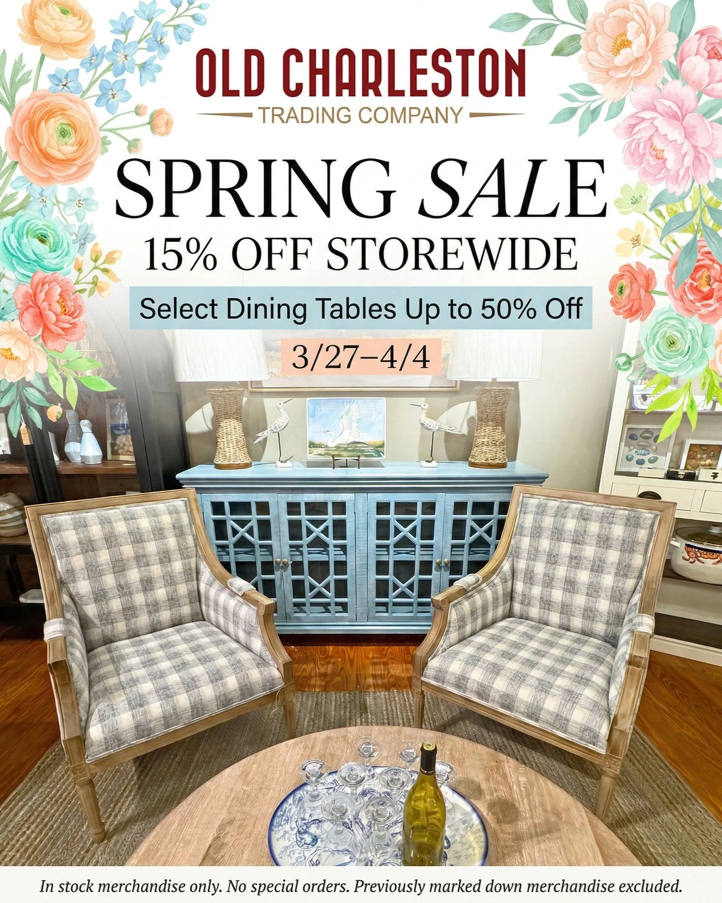 𝗥𝗲𝗳𝗿𝗲𝘀𝗵 𝗬𝗼𝘂𝗿 𝗛𝗼𝗺𝗲 𝗳𝗼𝗿 𝗦𝗽𝗿𝗶𝗻𝗴 🌸&thinsp;
&thinsp;
Our Spring Sale is here, and it&rsquo;s the perfect time to bring a fresh feel into your home. Shop 𝟭𝟱% 𝗼𝗳𝗳 𝘀𝘁𝗼𝗿𝗲𝘄𝗶𝗱𝗲 and save 𝘂𝗽 𝘁𝗼 𝟱𝟬% 𝗼𝗳𝗳 𝘀𝗲𝗹𝗲𝗰𝘁 