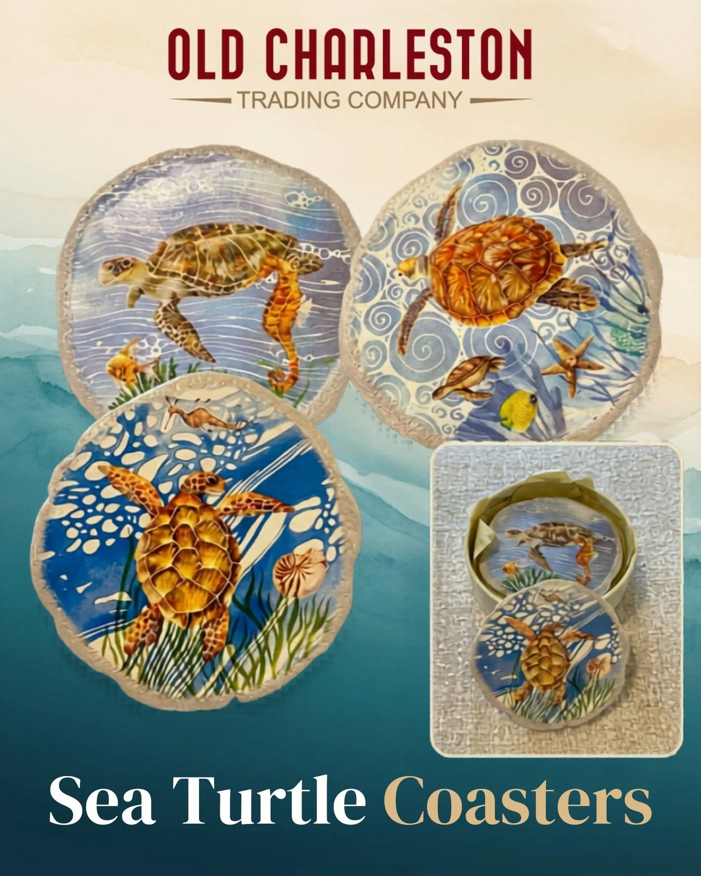 Bring a little coastal charm to your table with our Sea Turtle Stone Coasters 🐢🌊 Featuring beautifully detailed ocean-inspired artwork on natural stone, this set is perfect for beach homes, thoughtful gifting, or anyone who loves timeless seaside s