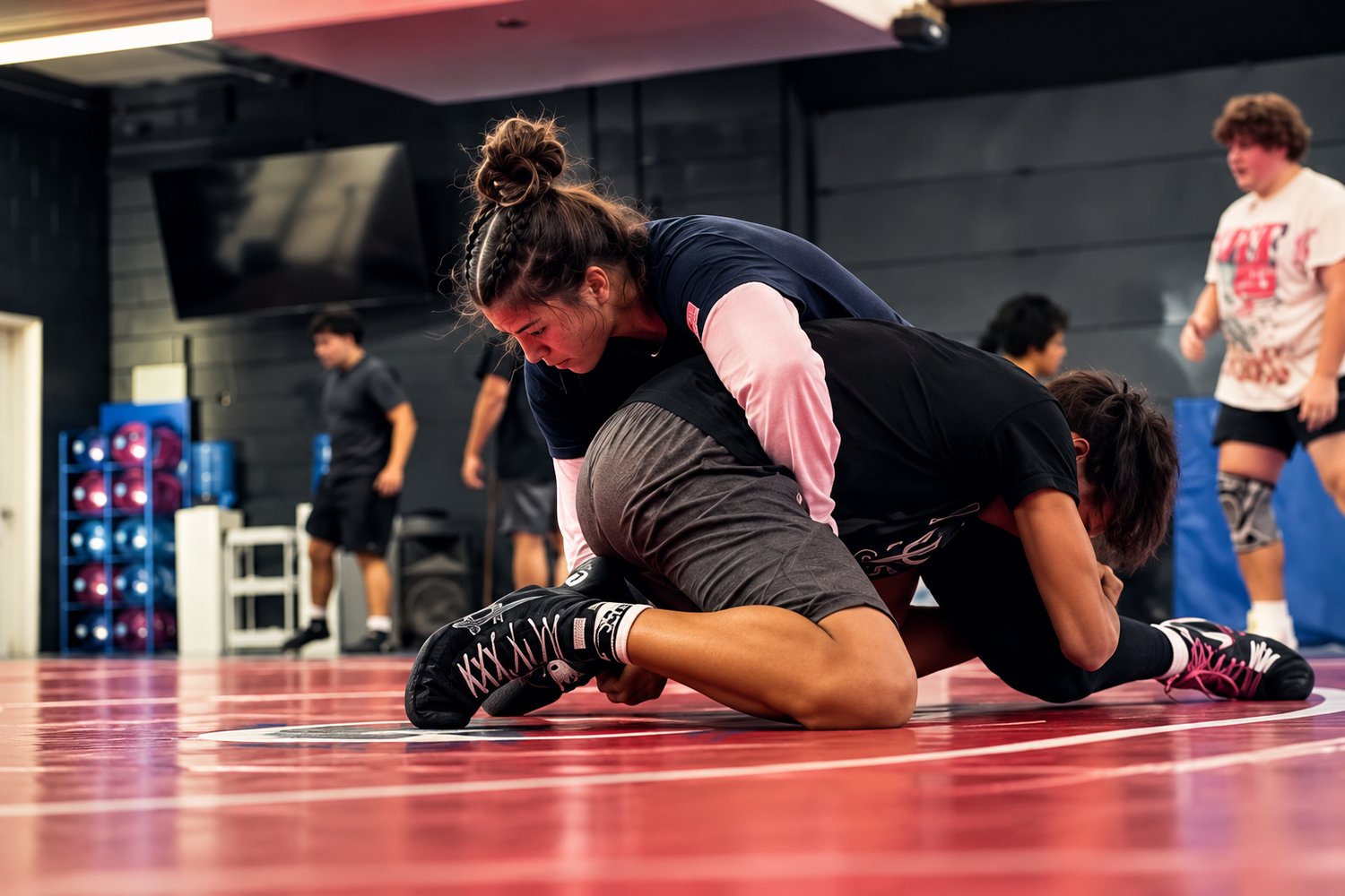 Matador Wrestling Club athletes training during a wrestling practice