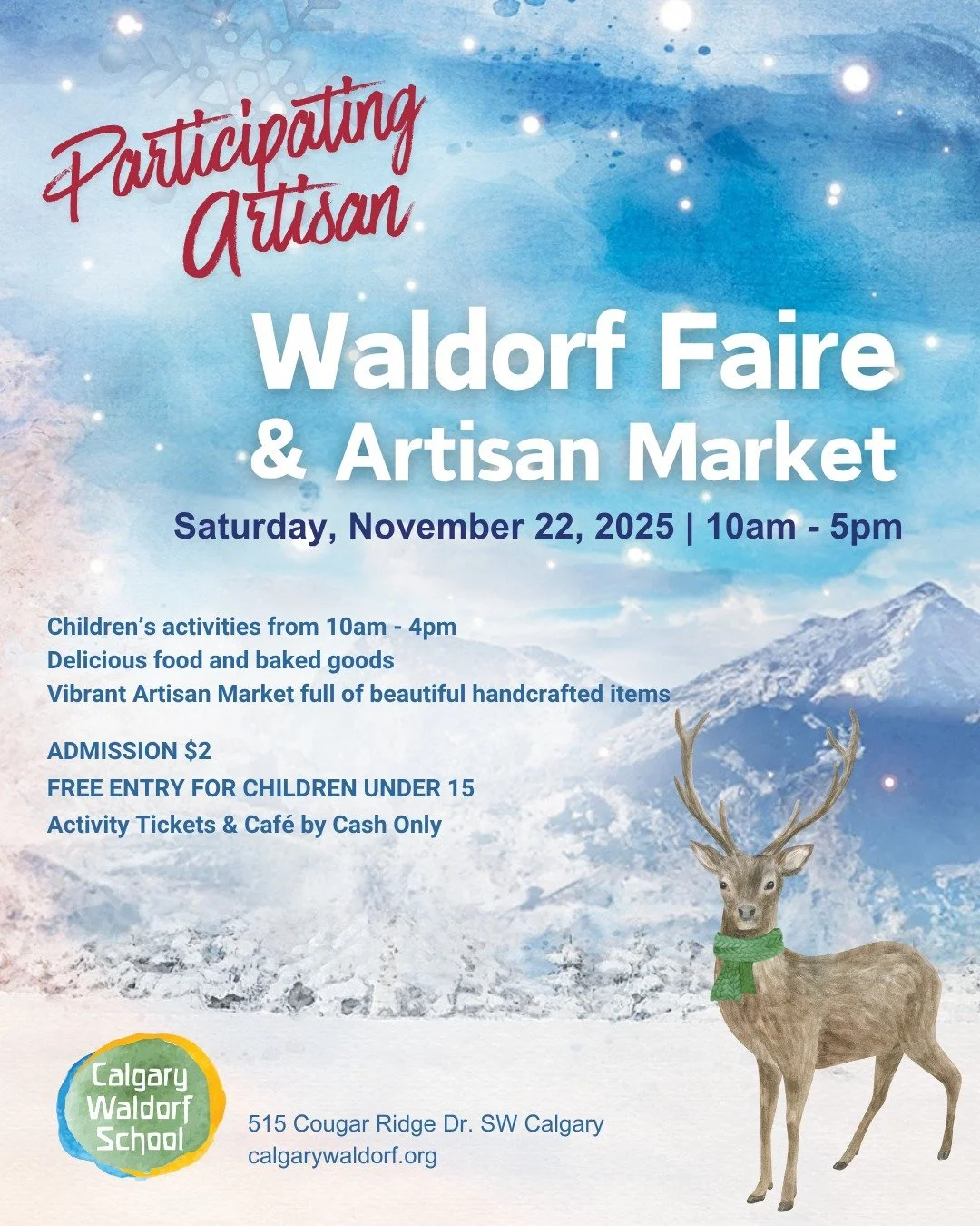 🎄✨ Join Us at the Waldorf Faire &amp; Artisan Market!

This Saturday, November 22, from 10 a.m. to 5 p.m., come visit us at the heart of the Waldorf Faire &amp; Artisan Market. 

We&rsquo;re thrilled to share our love for flavors that nourish the so
