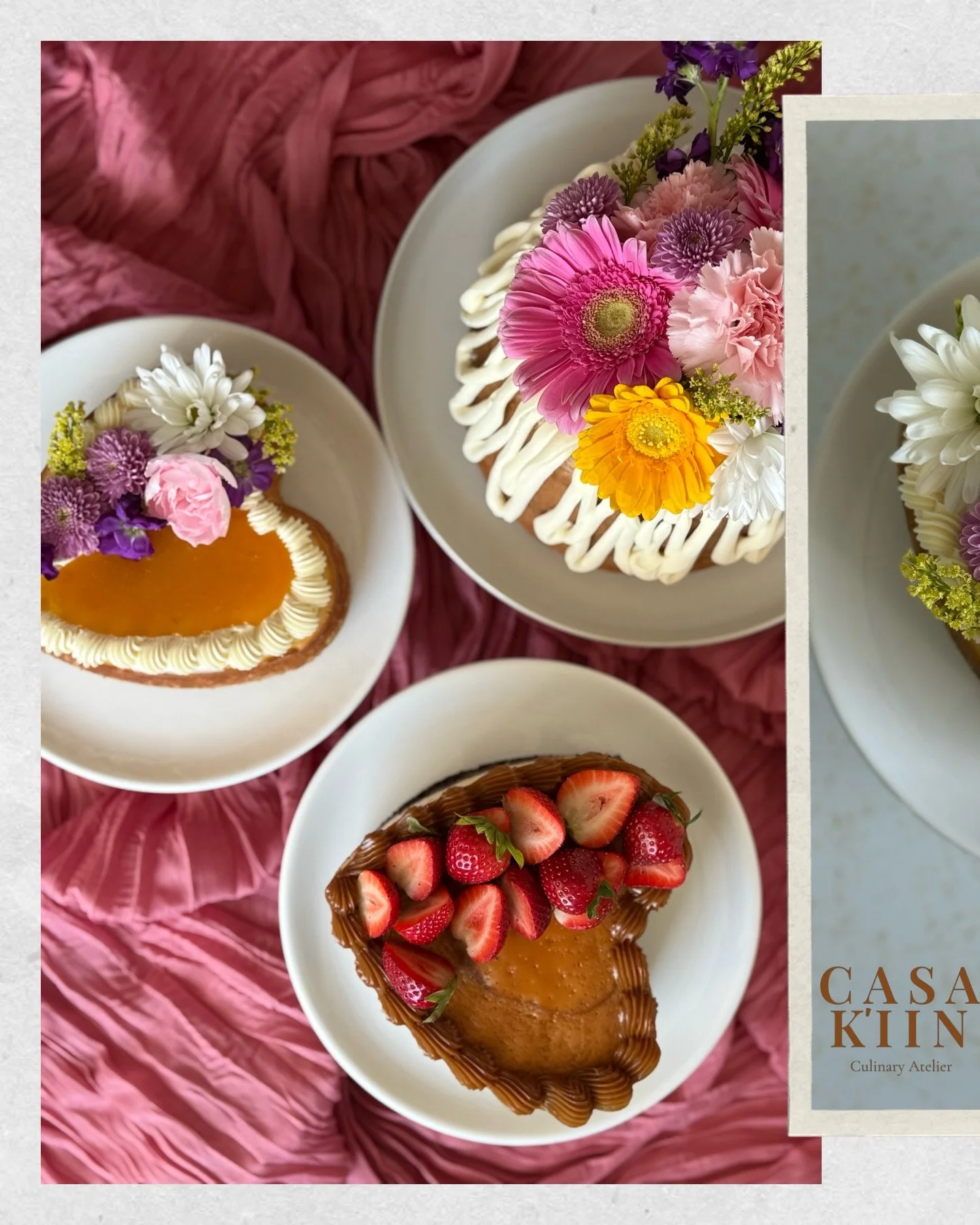 Give Mom a Sweet Surprise This Mother's Day

To make her feel extra special, we've created three exquisite dessert options:
❤️ Heart‑shaped Cheesecake with flowers and topping
❤️ Heart‑shaped Diplomatic Cake (chocolate cake + flan)
🌷 Classic Floral 