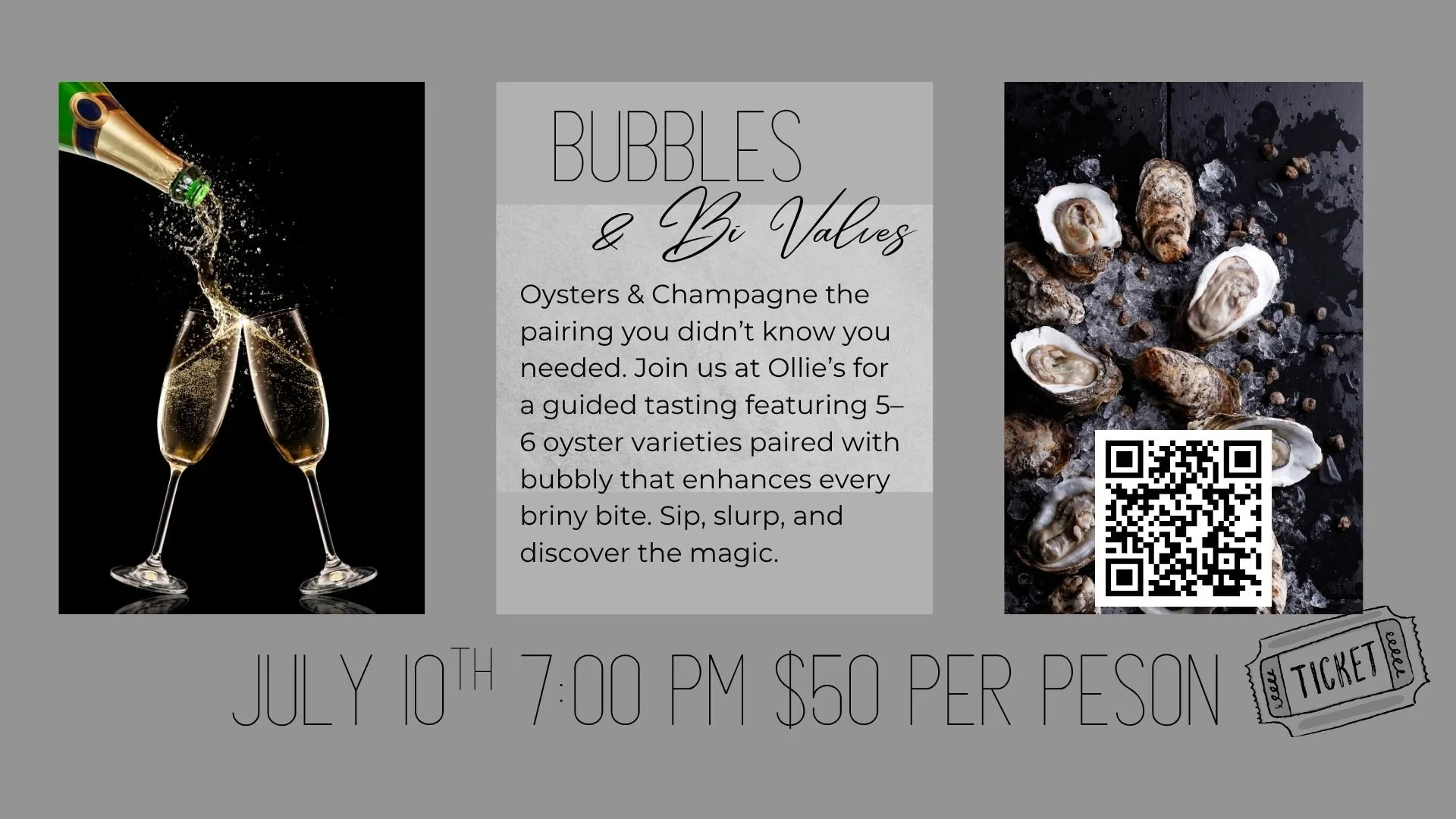 Bubbles & Bivalve's (Sparkling Wine & Oysters 