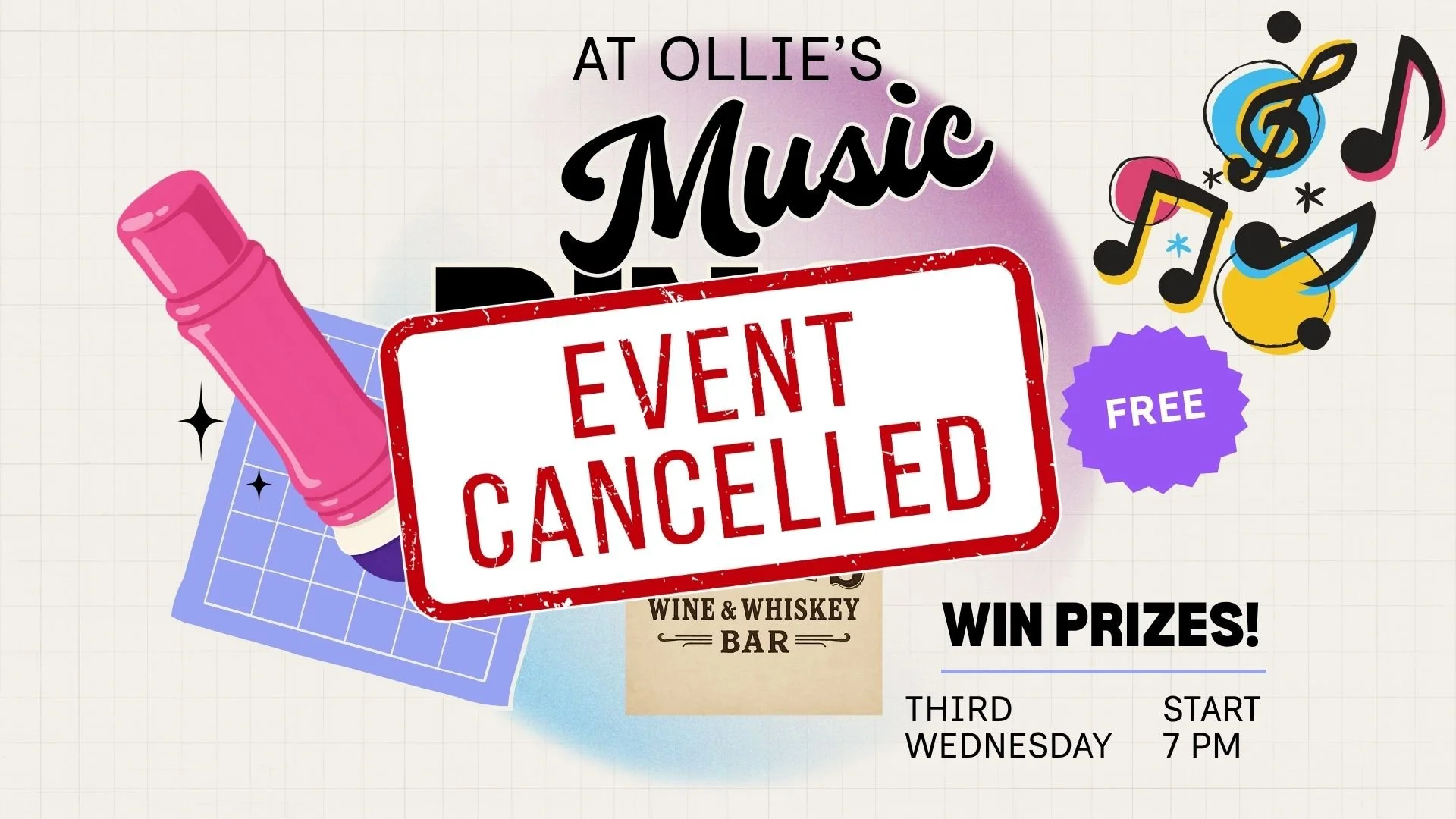 Music BINGO Night Cancelled for September